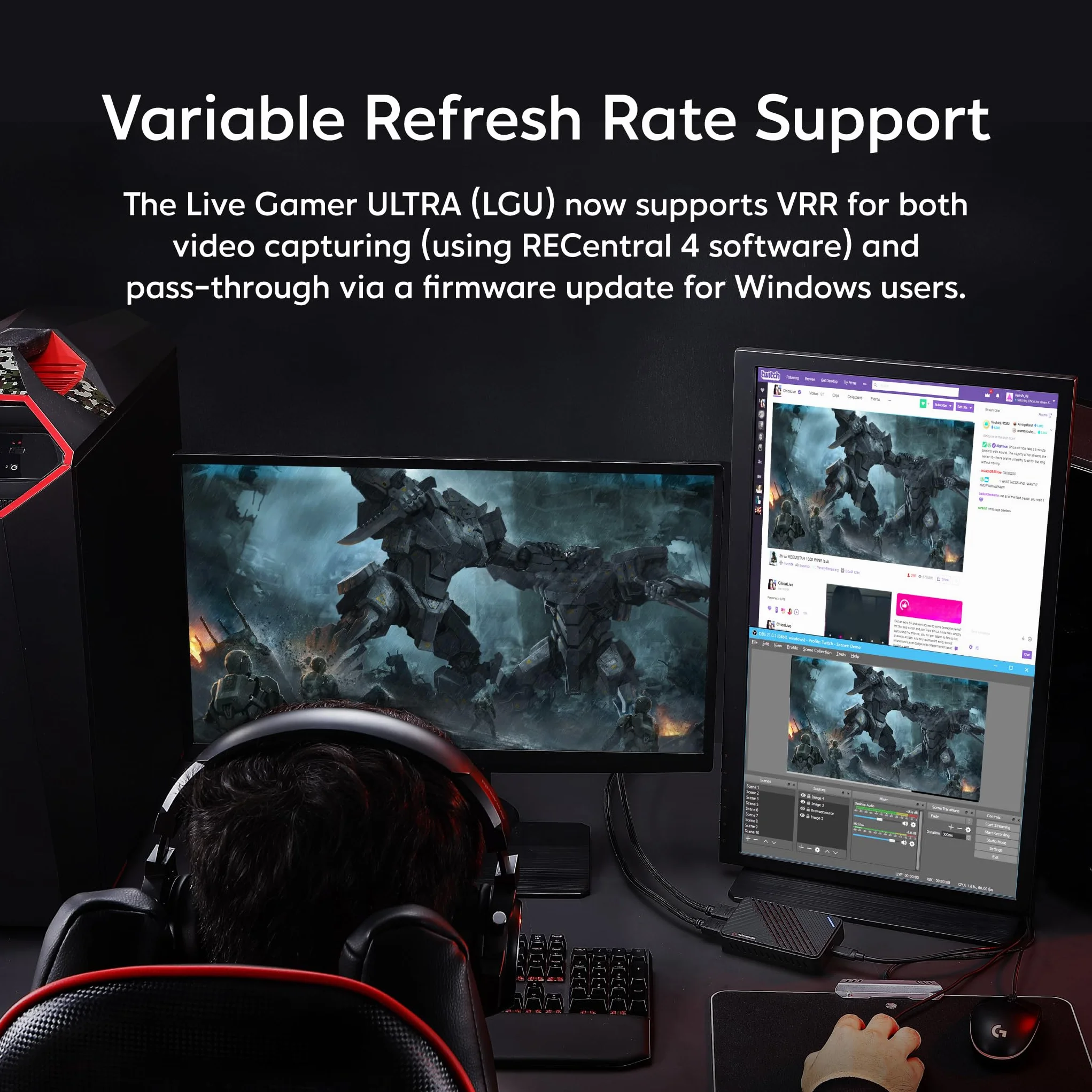 AVerMedia Live Gamer Ultra - Scheda di Acquisizione USB 3.1 per Streaming Videogiochi e Creazione Contenuti, Supporto VRR, HDR 2160p60, Pass-Through HDMI - GC553