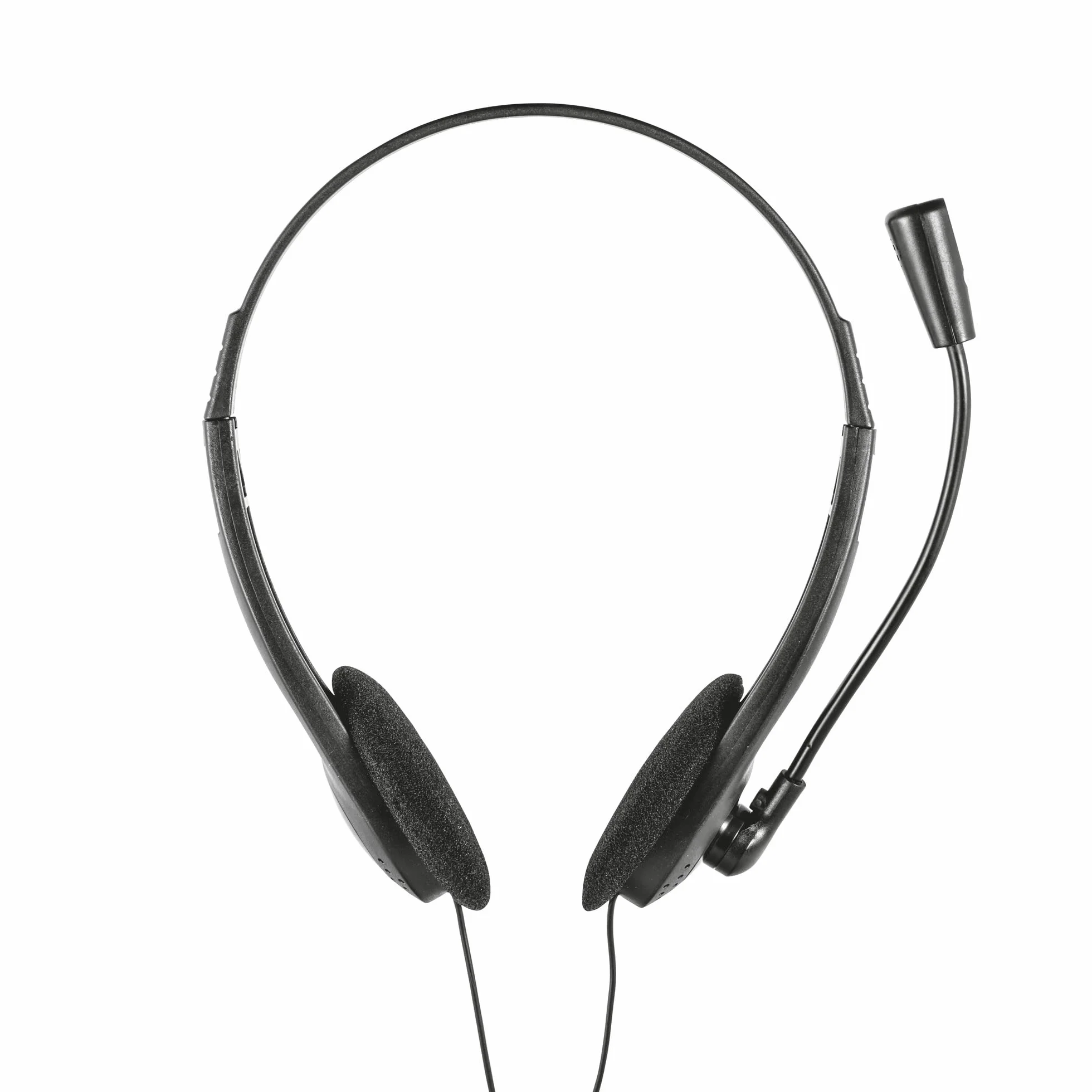 Trust Primo Cuffie con Microfono Leggere, Connessione 3,5 mm, Cavo 1,8 m, Auricolari con Filo, Headphones Cablato per PC, Computer, Portatile, Laptop, Macbook, Ufficio, Teams, Skype, Zoom - Nero