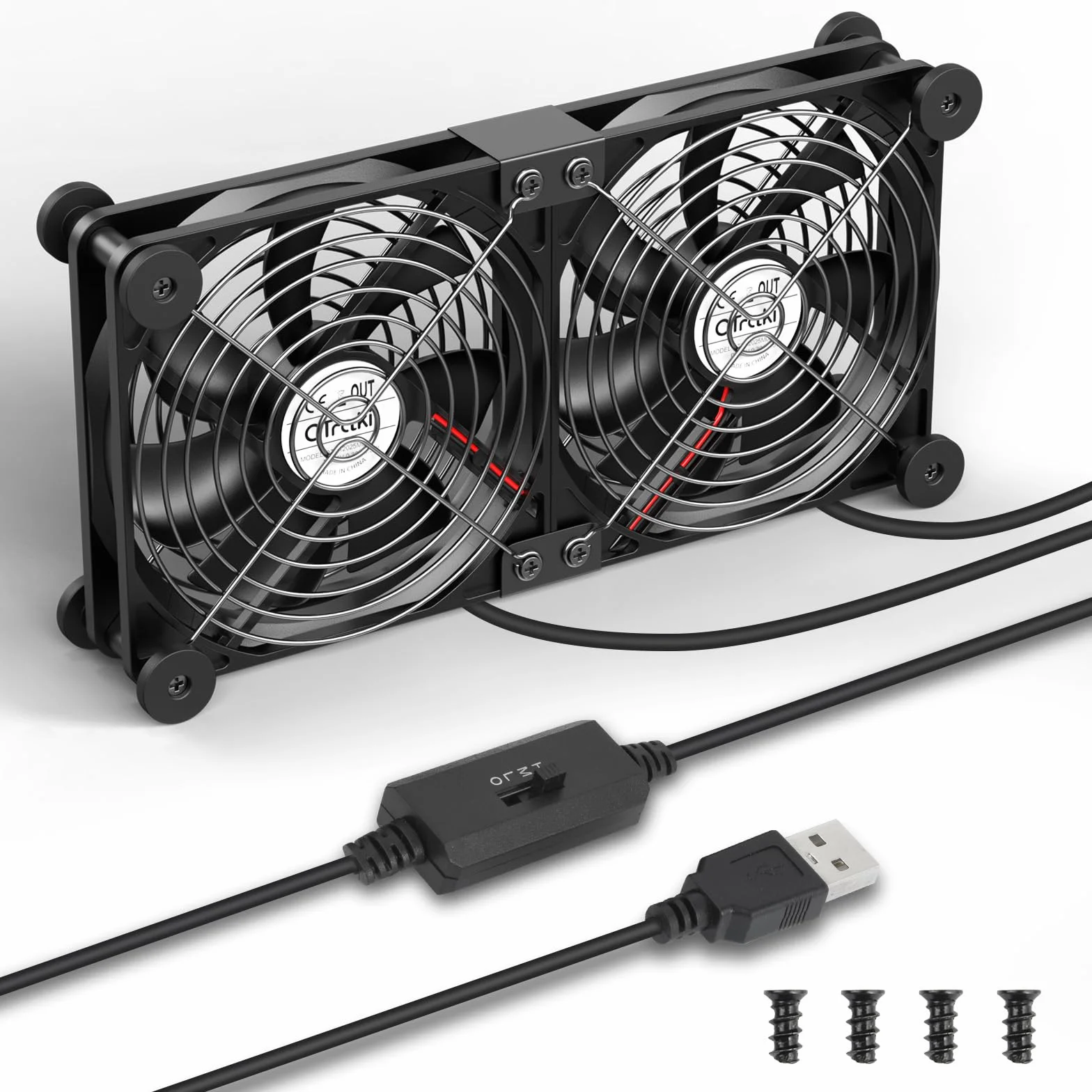 OTraki 120 mm USB Ventola PC 2 in 1 Ventola Portatile 3 Velocità Regolabili Ventola Di Raffreddamento Elettronica