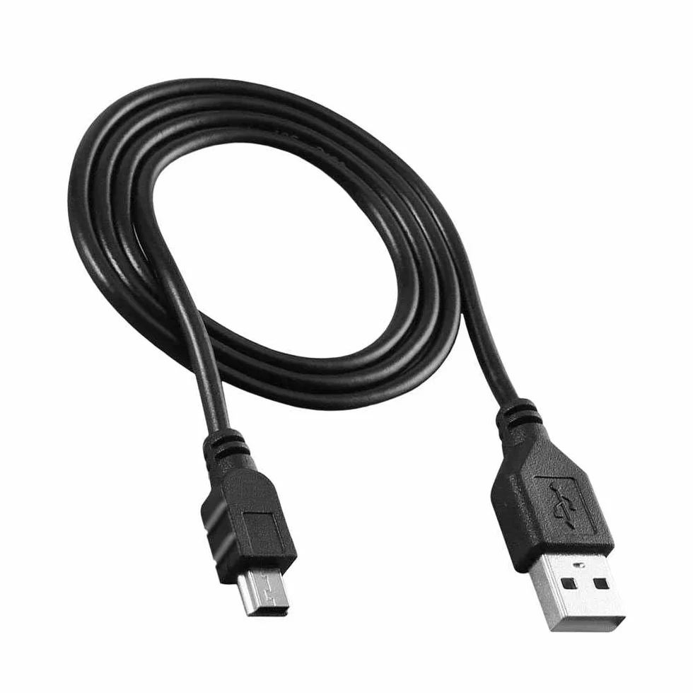Cavo USB 2.0 a Mini Tipo B 4 Pin Maschio 70 cm Nero per MP3 MP4 MP5 GPS GoPro Hero 3/+/HD