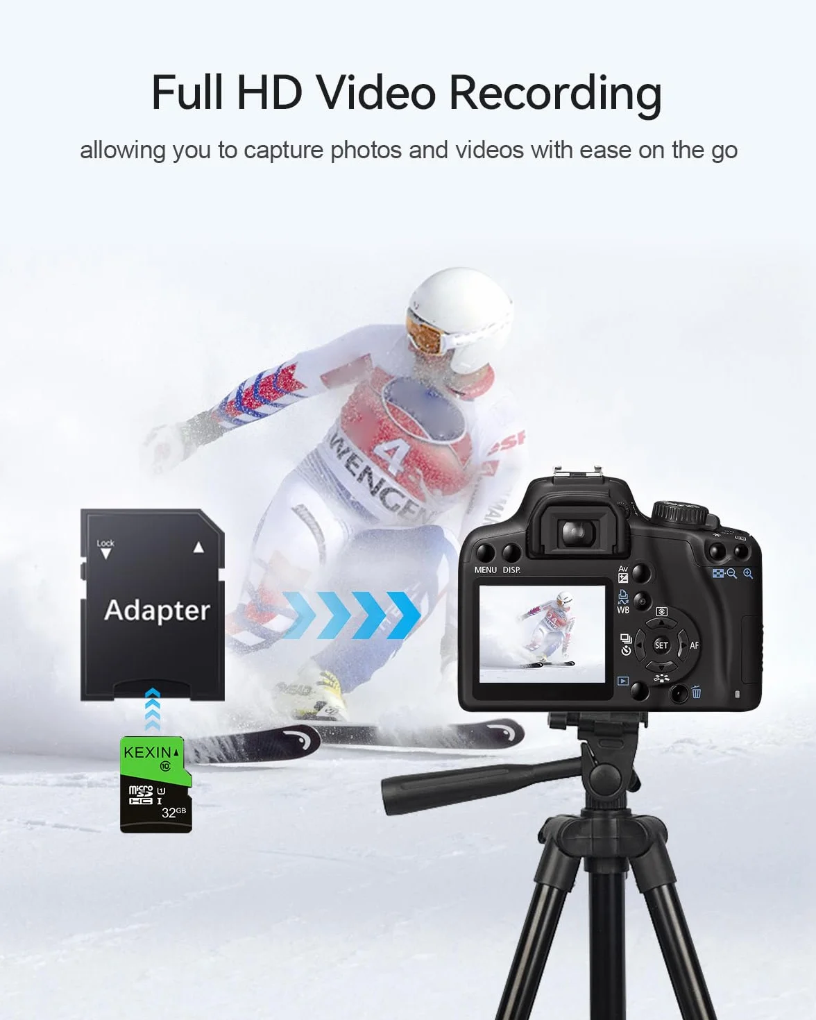 KEXIN Micro SD 32GB, Scheda Micro SD 3 Pezzi, Scheda di Memoria microSDHC e Adattatore SD, U1, C10 Micro SD Card Confezione da 3