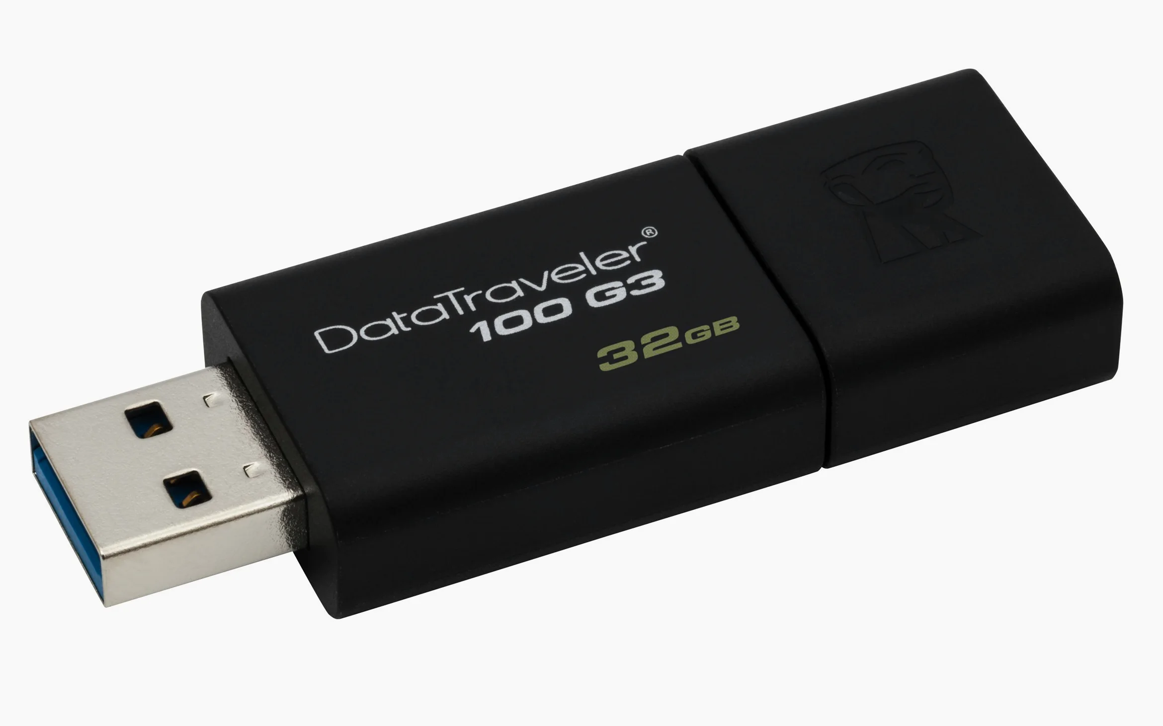 Kingston DT100G3/32GB-2P DataTraveler 100 G3 USB 3.0 Chiavetta USB 3.0, 32 GB, Nero, Confezione da 2