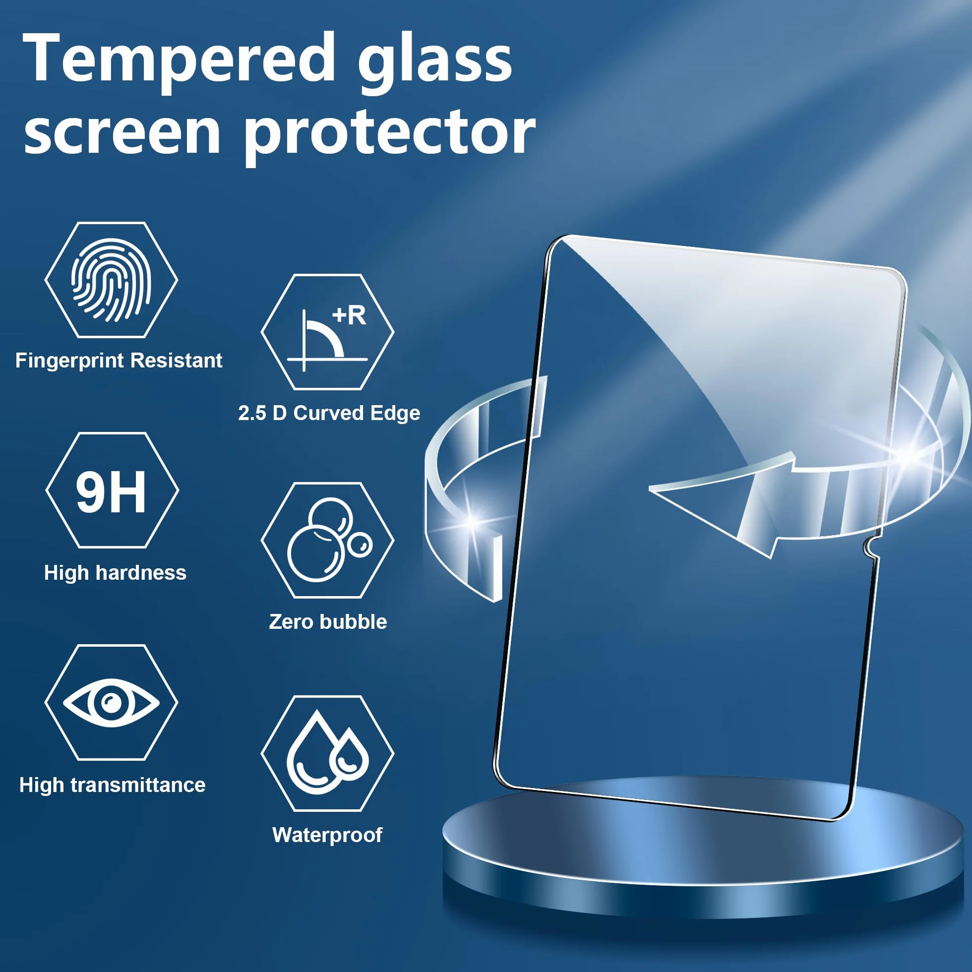 Fitudoos Vetro temperato Pellicola Protettiva per Xiaomi Redmi Pad 2/Pad 2 Play 11 Pollici 2025, 2 pezzi