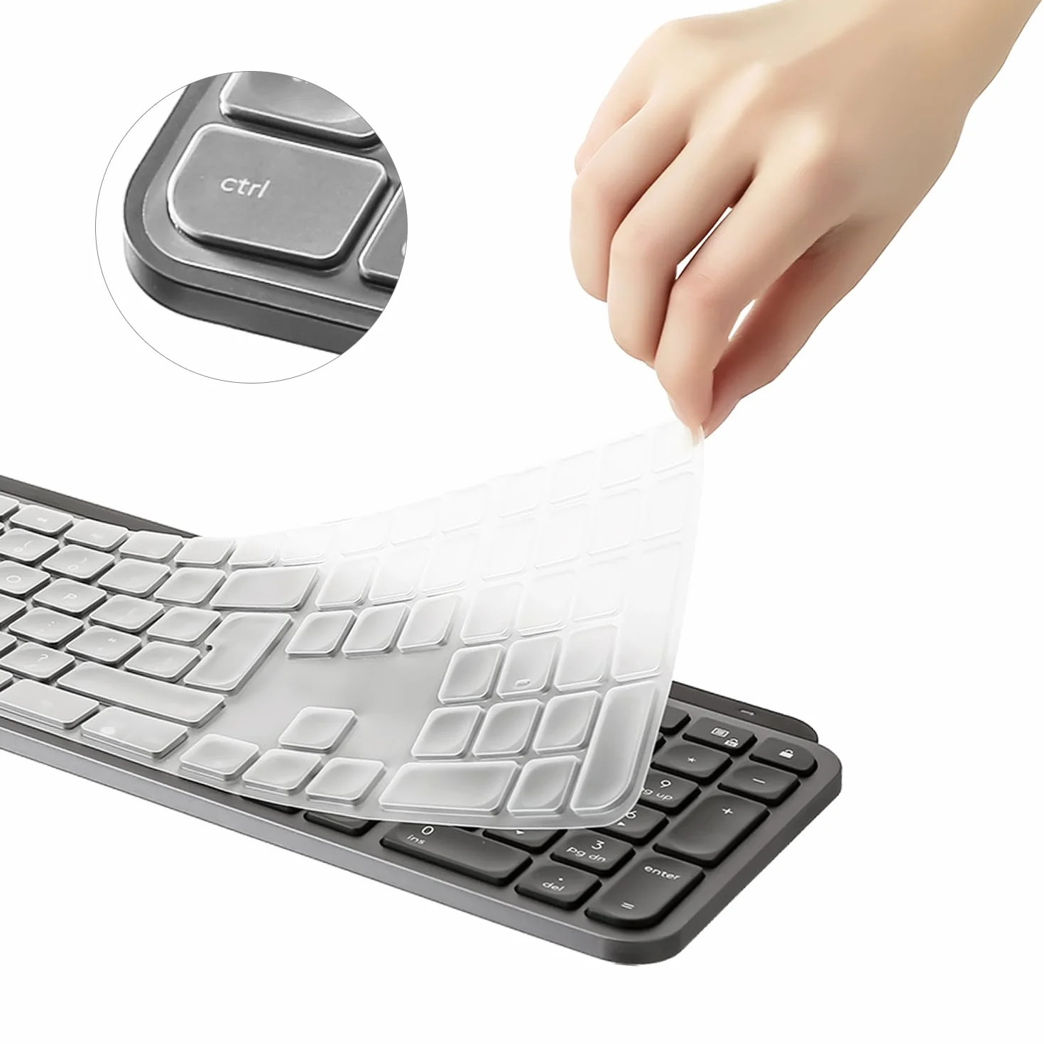 Tastiera per Windows Versione Logitech MX Keys S/MX Keys/Craft Keyboard (layout EU/IT,Tasto Invio Forma 7", con tasti numerici) - Protezione tastiera