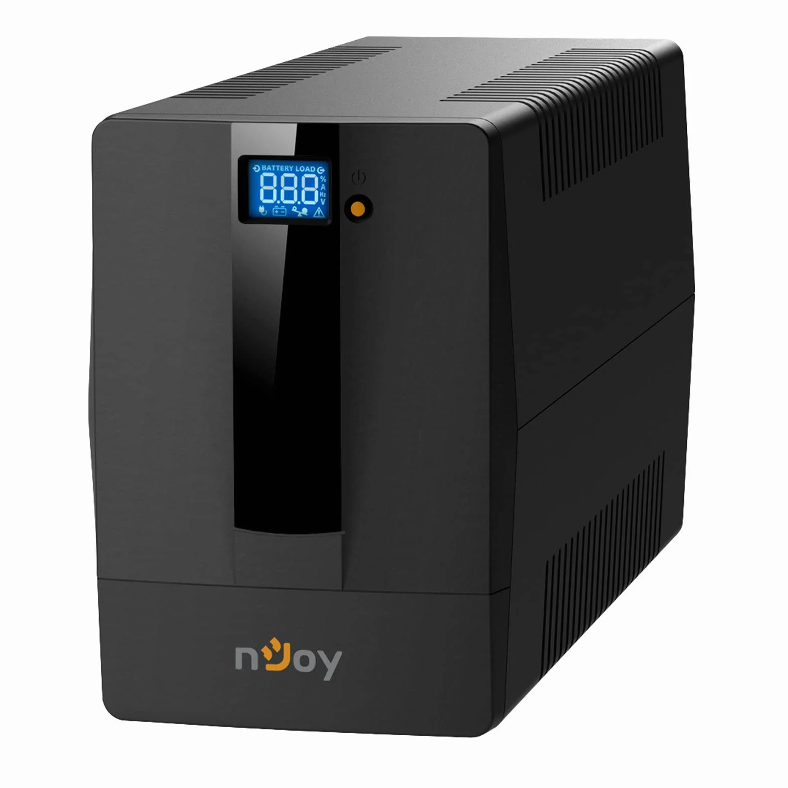 NJOY Horus Plus 1000 Gruppo di Continuità UPS 1000VA 600W | Protezione Blackout e Sbalzi di Protezione | Line Interactive | AVR | Display LCD Touch | 4 Uscite Schuko | USB | Software incluso