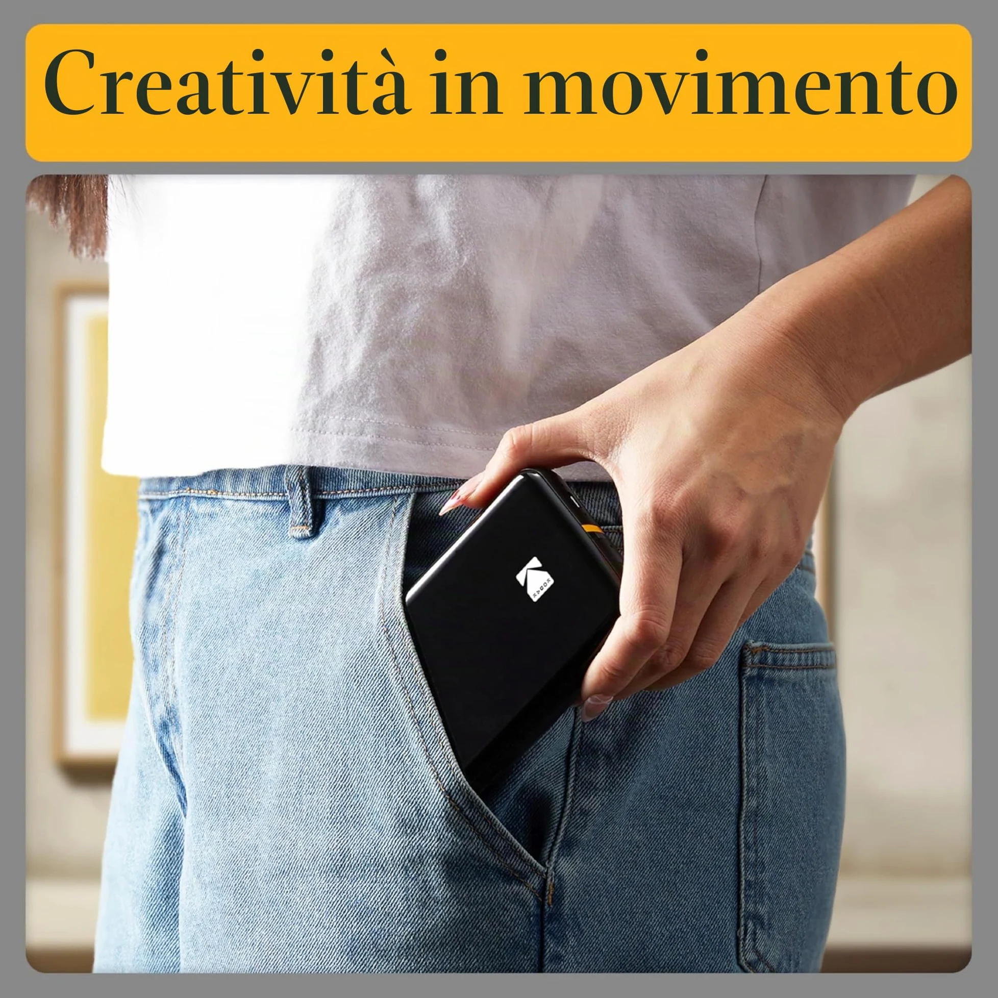 Kodak Step Stampante fotografica wireless portatile con tecnologia ZINK Zero Ink (Nero) Pacchetto scrapbook