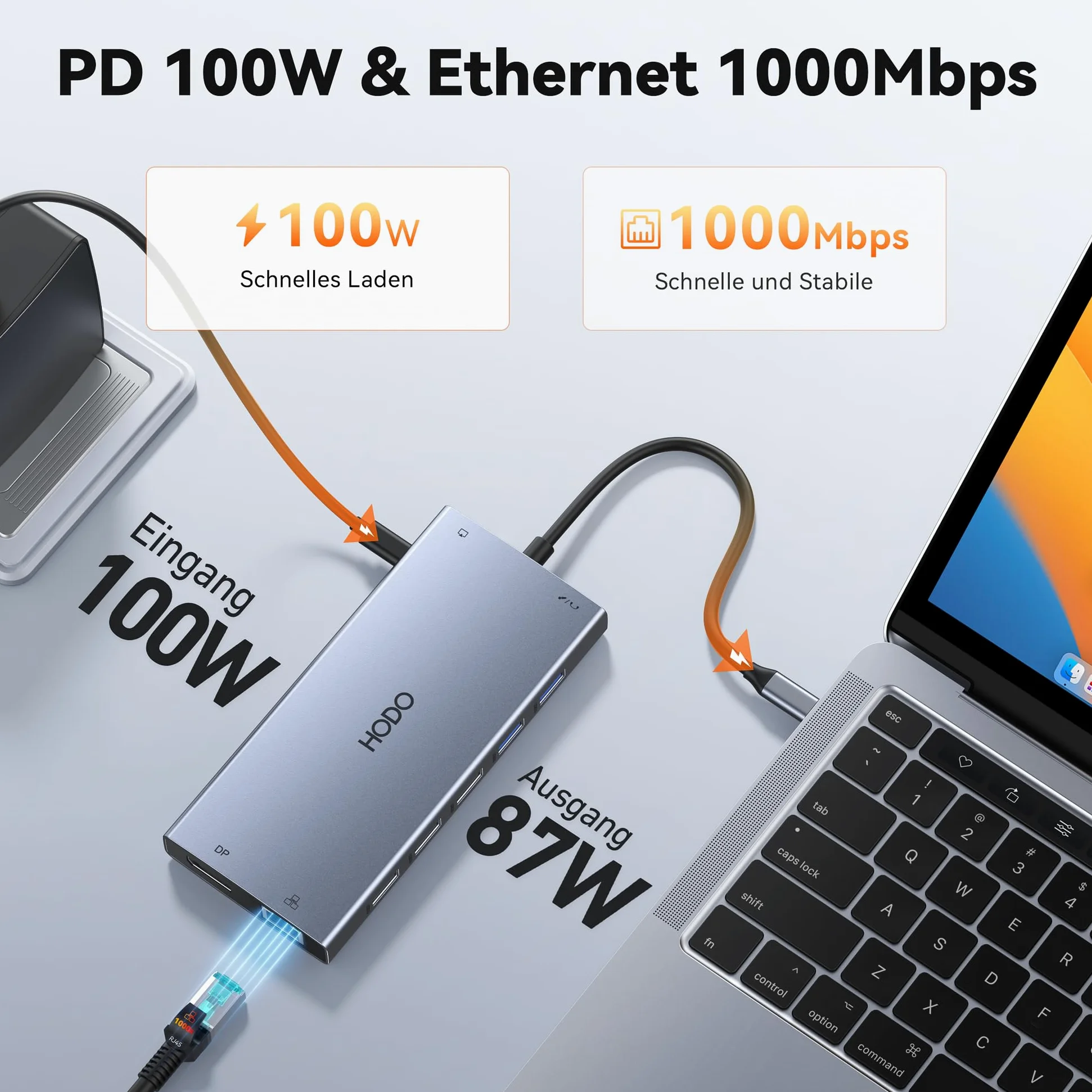 Docking station Laptop 2 Monitor 15 in 1 Docking Station Triple Display, USB C Hub Adattatore con due HDMI, 8K DisplayPort, Ethernet, PD, 5USB, USB C, SD TF Slot per schede, audio e pulsante on/off