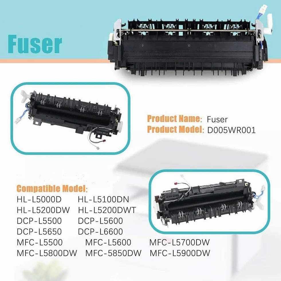 D005WR001 - Unità fusore di ricambio per HL-L5000D HL-L5100DN HL-L5200DW HL-L5200DWT DCP-L5500 DCP-L5600 DCP-L5650 L6600 (220V)