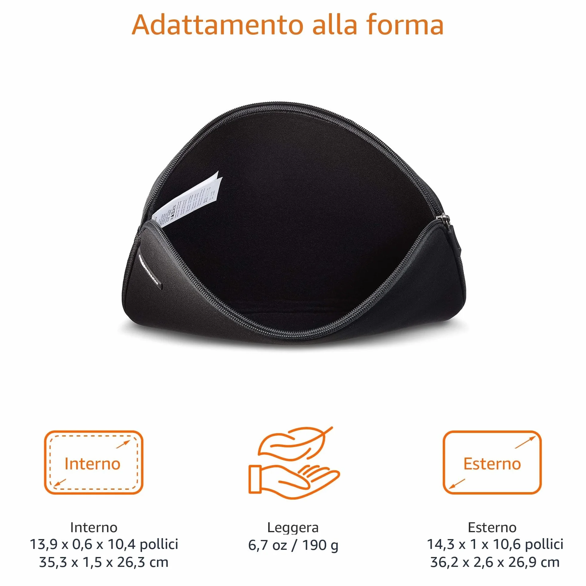 Amazon Basics Custodia per computer portatile fino a 14-Pollici, nero