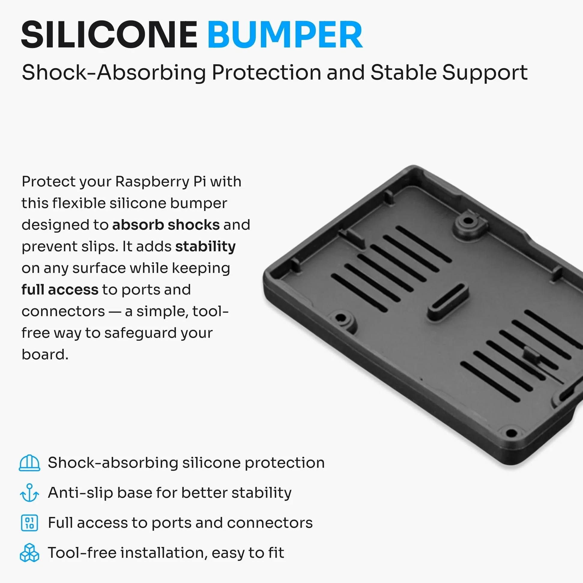 Starter Kit per Raspberry Pi 5 8 GB - Server Edition | Scheda MicroSD da 32 GB | Alimentatore da 27 W | Raffreddatore attivo | Bumper in silicone