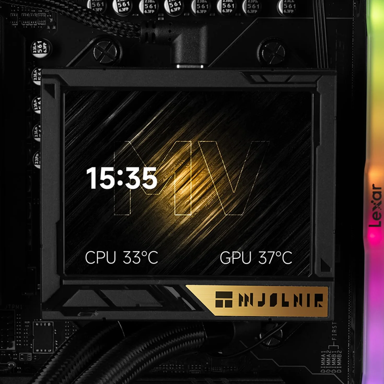 Thermalright-TR Mjolnir Vision 360 UB PRO ARGB - Raffreddatore per CPU Aio, specifica 360 con ventola in linea, schermo LCD da 3,5" con risoluzione 640 x 480 per AM4/AM5; Intel lga1851