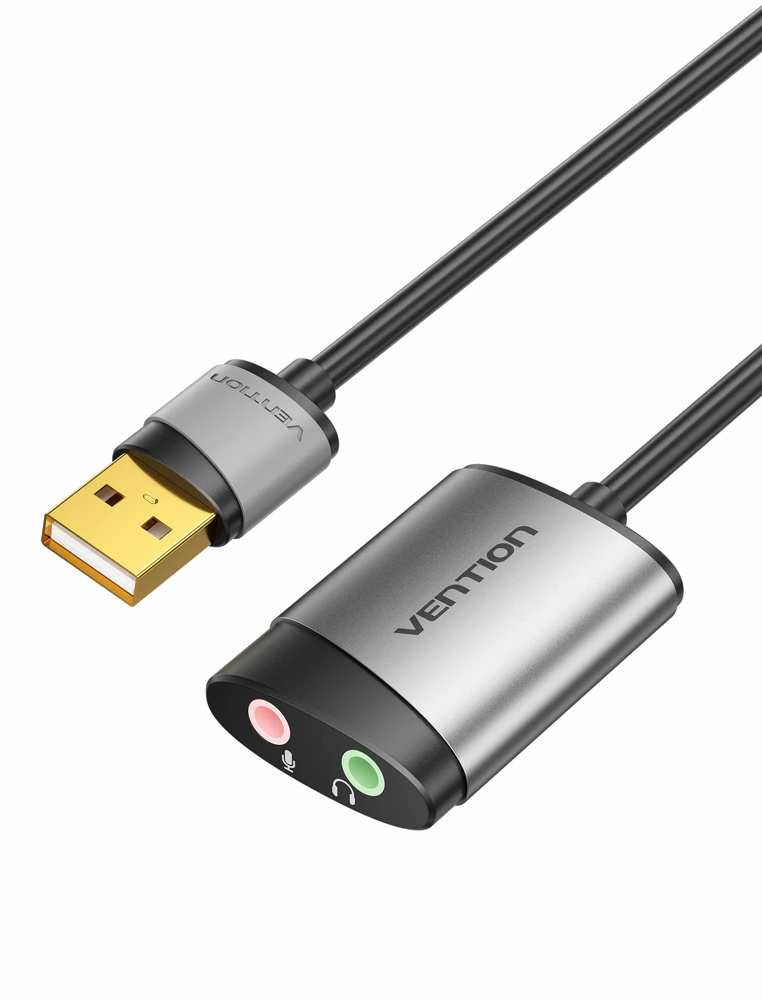 VENTION Scheda Audio esterna USB Adattatore USB Jack 3.5 Cuffie Microfono TRRS per Cuffie Microfono Stereo Casse, Compatibile con Windows, Mac OS, Linux, PS5, Plug And Play