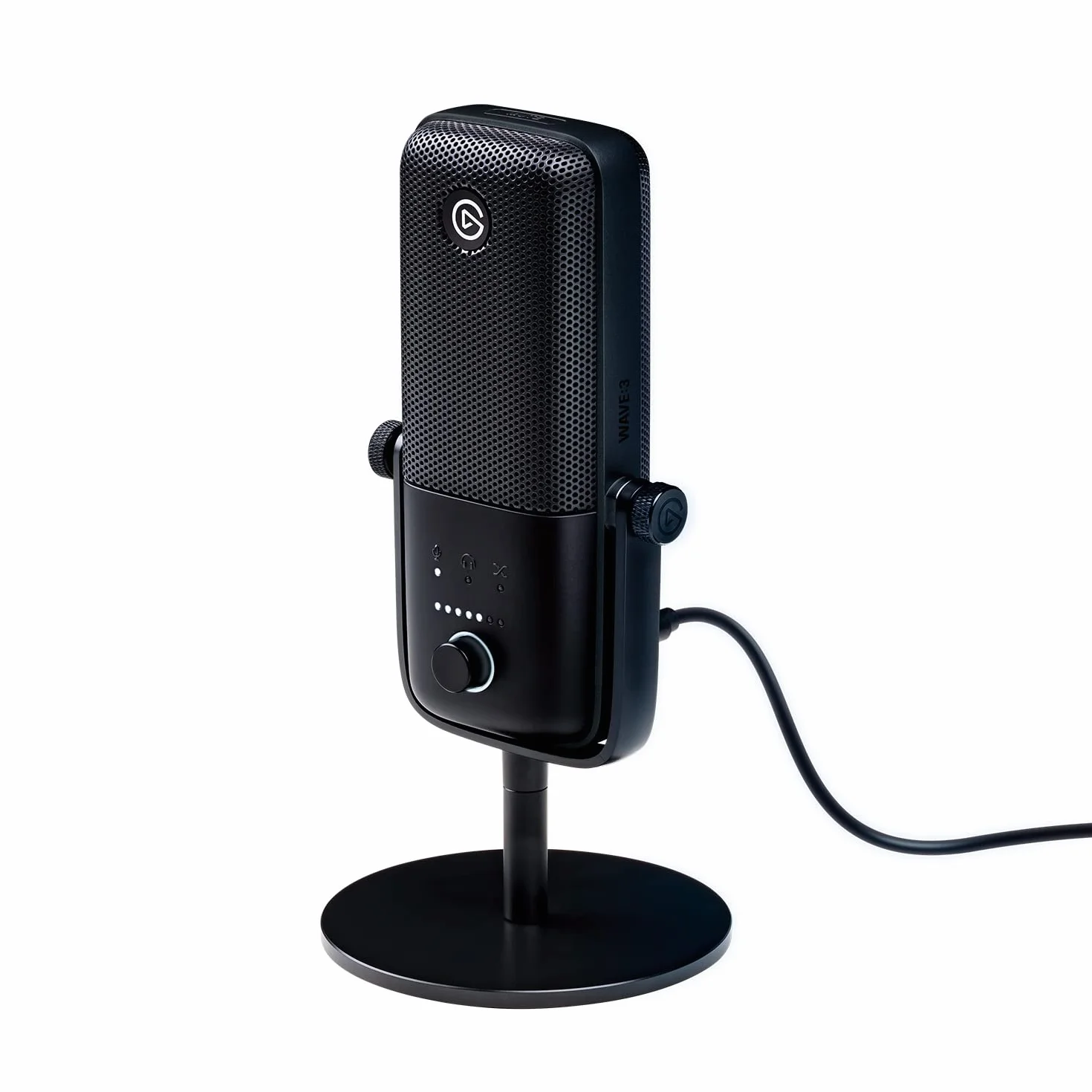 Elgato Wave:3, microfono condensatore USB premium per streaming, podcast, gaming e home office, software di mixaggio gratis, plug-in per effetti audio, anti-distorsione, plug ’n play, per Mac e PC