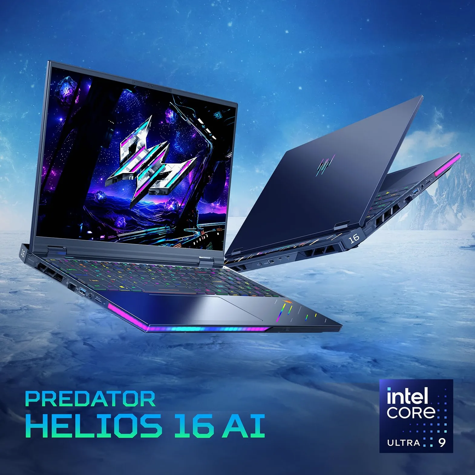 Acer Predator Helios 16 AI PH16-73-91GR Notebook Gaming, NVIDIA GeForce RTX 5090 24 GB GDDR7, Intel Core Ultra 9 275HX, RAM 32 GB, 2 TB SSD, Display 16" OLED WQXGA 240 Hz, Windows 11 Home