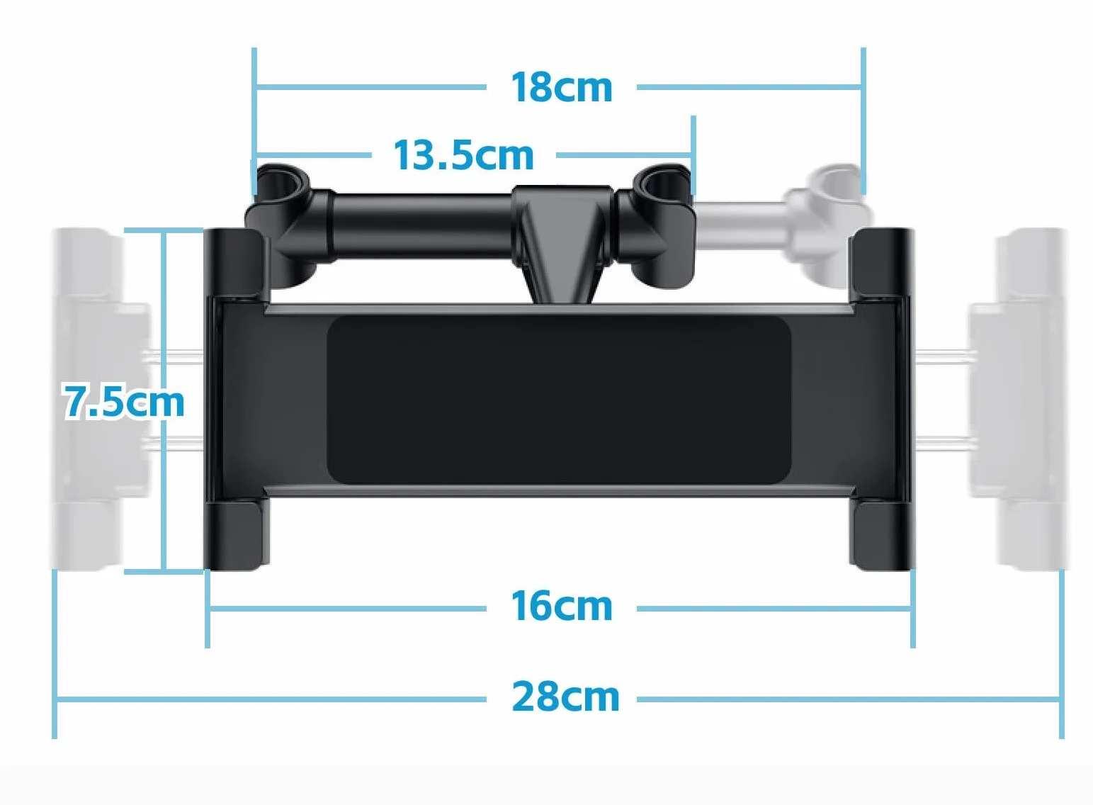 Supporto per poggiatesta auto girevole a 360° universale per tablet e cellulare 4,7-11 pollici