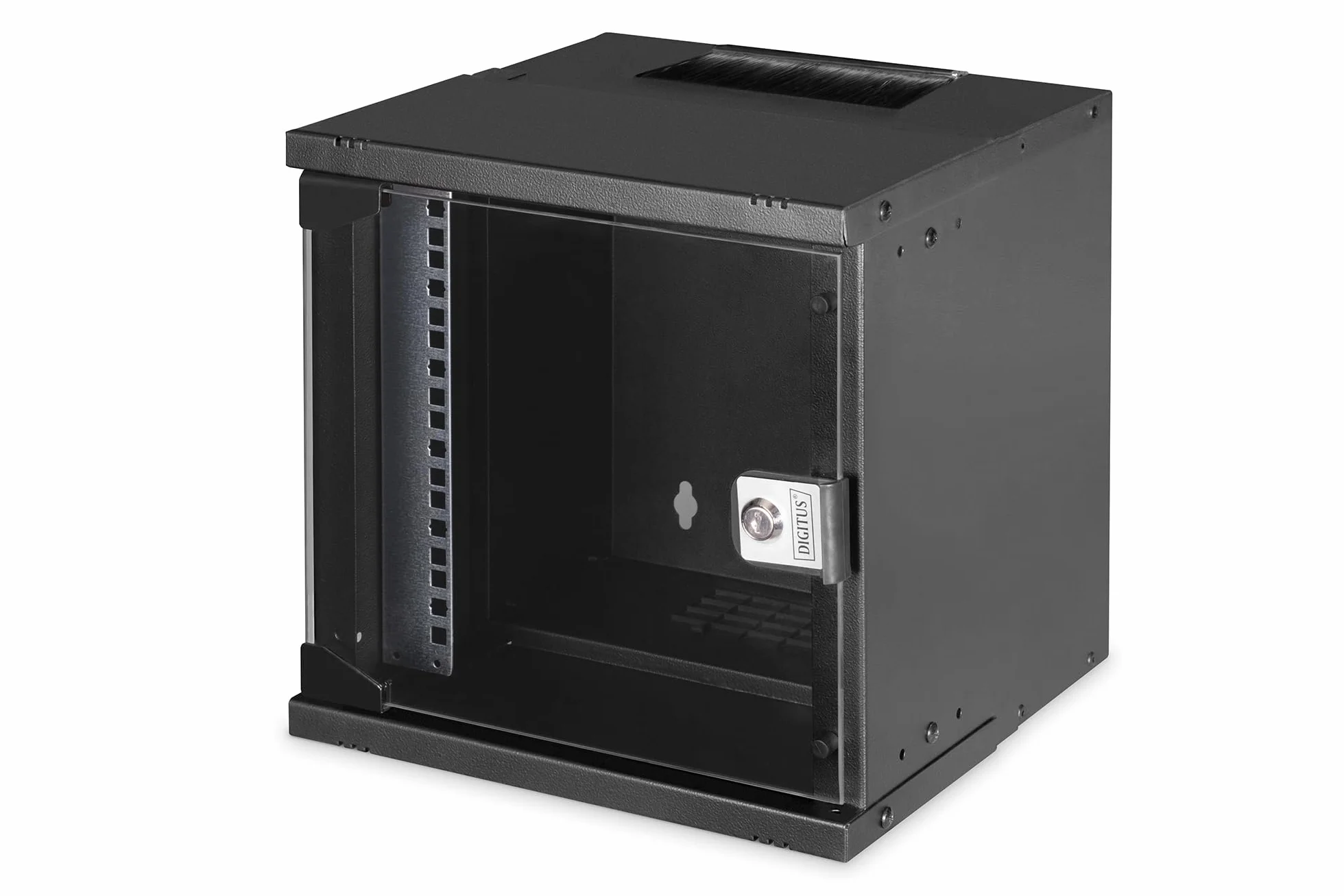 DIGITUS armadio di rete 10 pollici - 6 U - montaggio a parete - non montato - HxLxP 324x316x298mm - capacità di carico 30kg - profondità utile 254mm - classe di protezione IP20 - serie SOHO Pro - nero