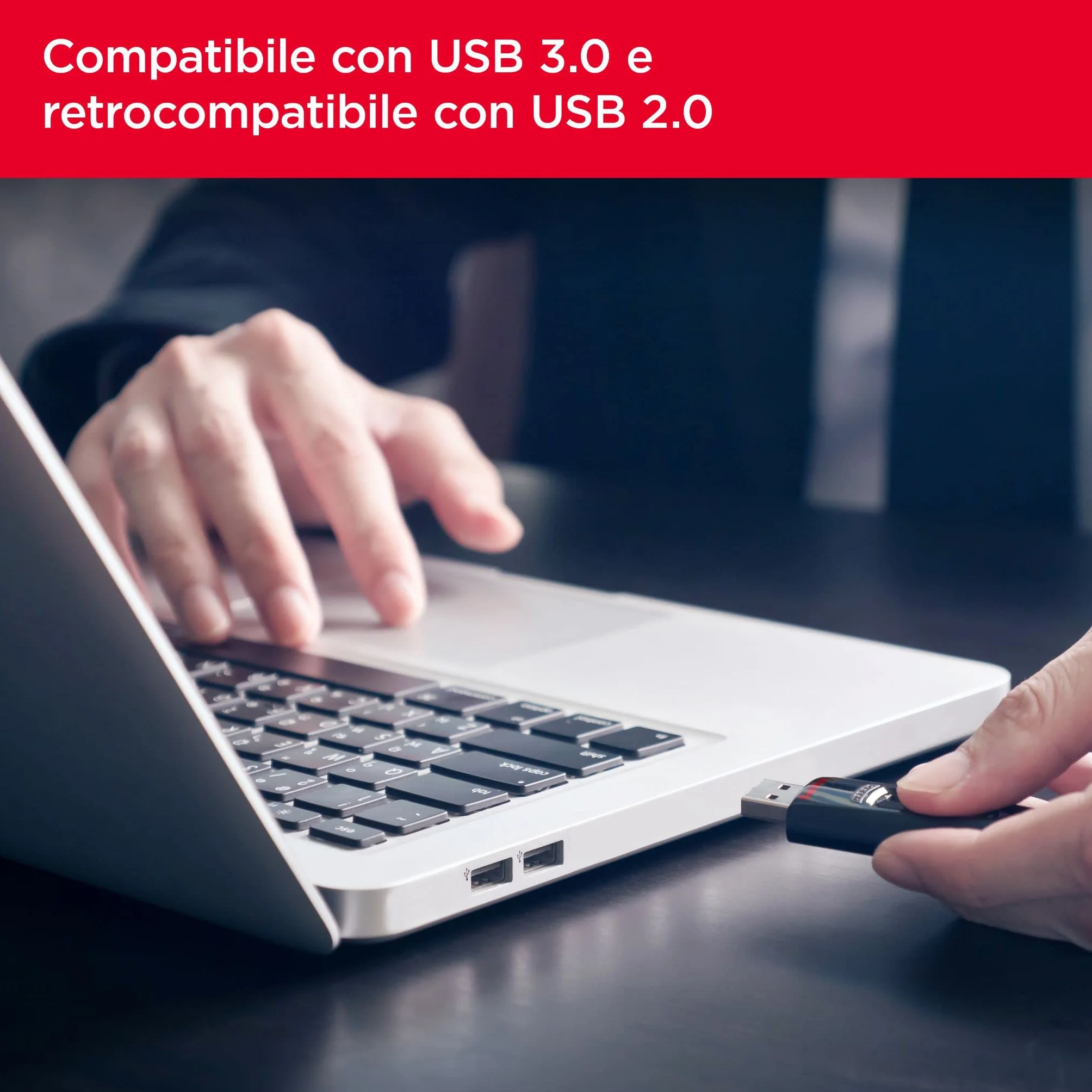 SanDisk Ultra Chiavetta USB 3.0 da 32 GB fino a 130 MB/sec, 3 Schede