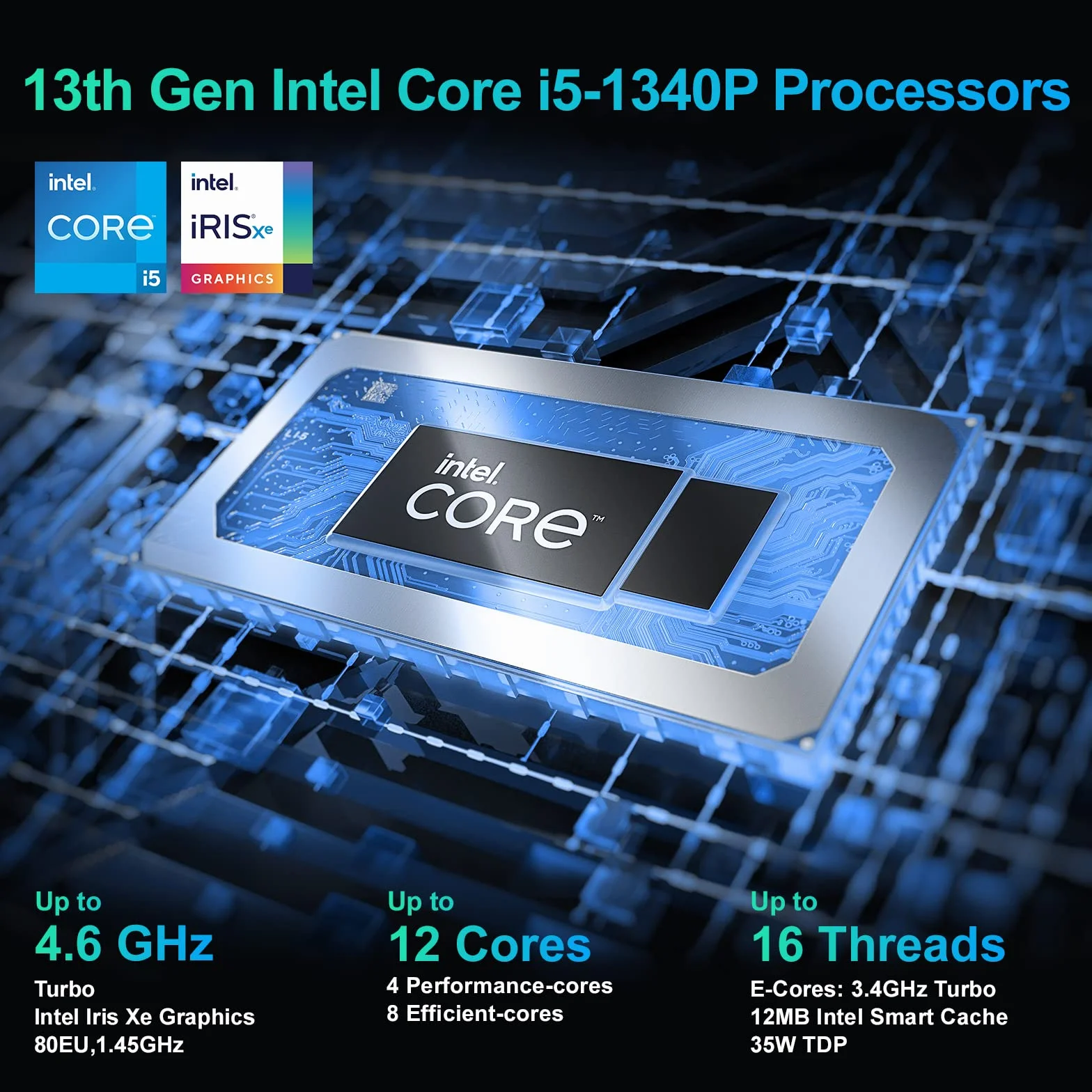 Intel NUC 13 Pro NUC13ANHi5 Arena Canyon Mini PC,i5-1340P, SENZA RAM, SENZA SSD, SENZA sistema operativo, mini computer per aziende, uffici domestici, supporto display quad 8K/4K/WiFi 6E/Thunderbolt 4