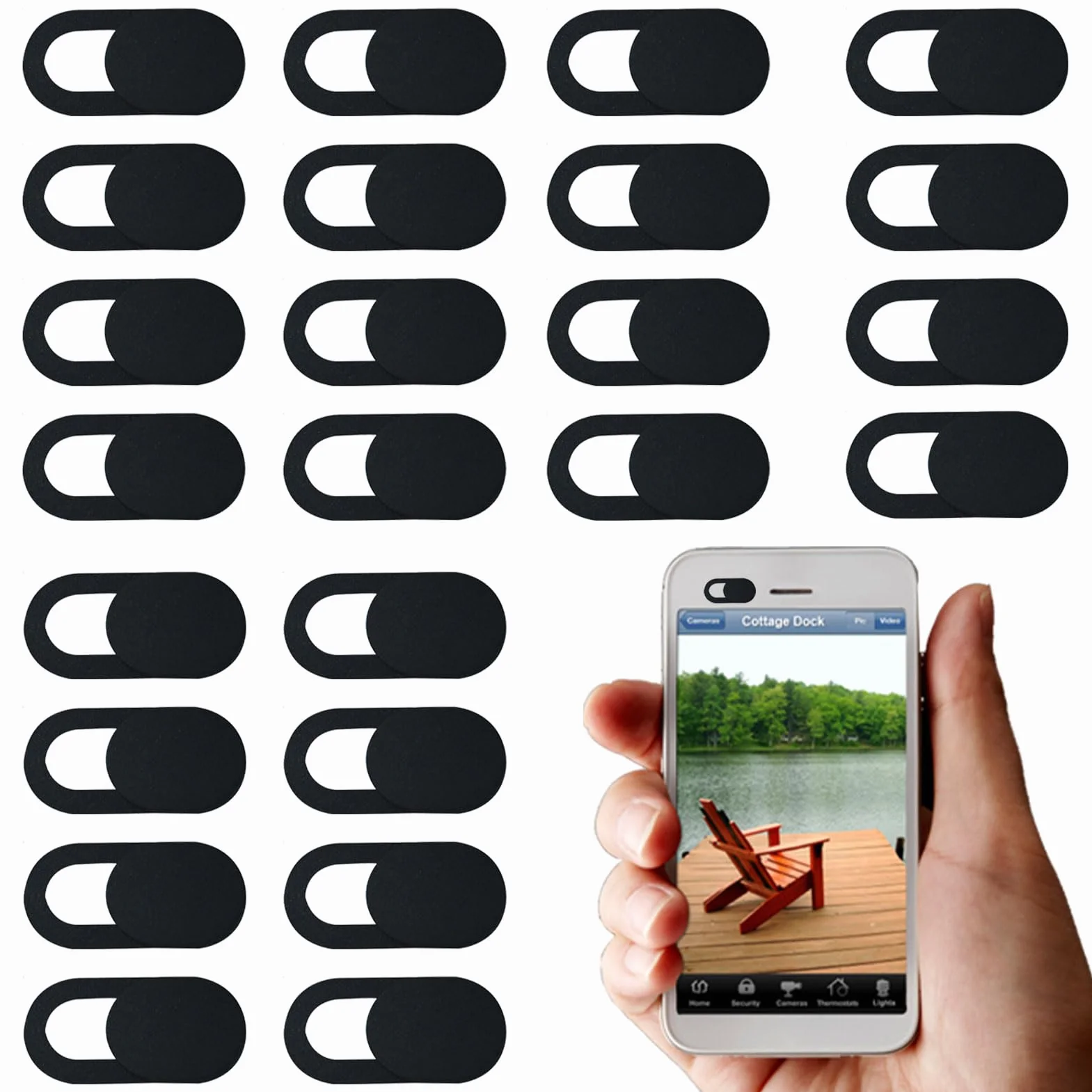 [24 Pezzi]Webcam Cover,Copri Webcam,Copri Webcam Pc Portatile, Copri Webcam Slider Copertura Webcam Ultra Sottile Camera Cover Per Laptop, Pc, Computer Portatile, Phone, Tablet, Smartphones, Noteboook