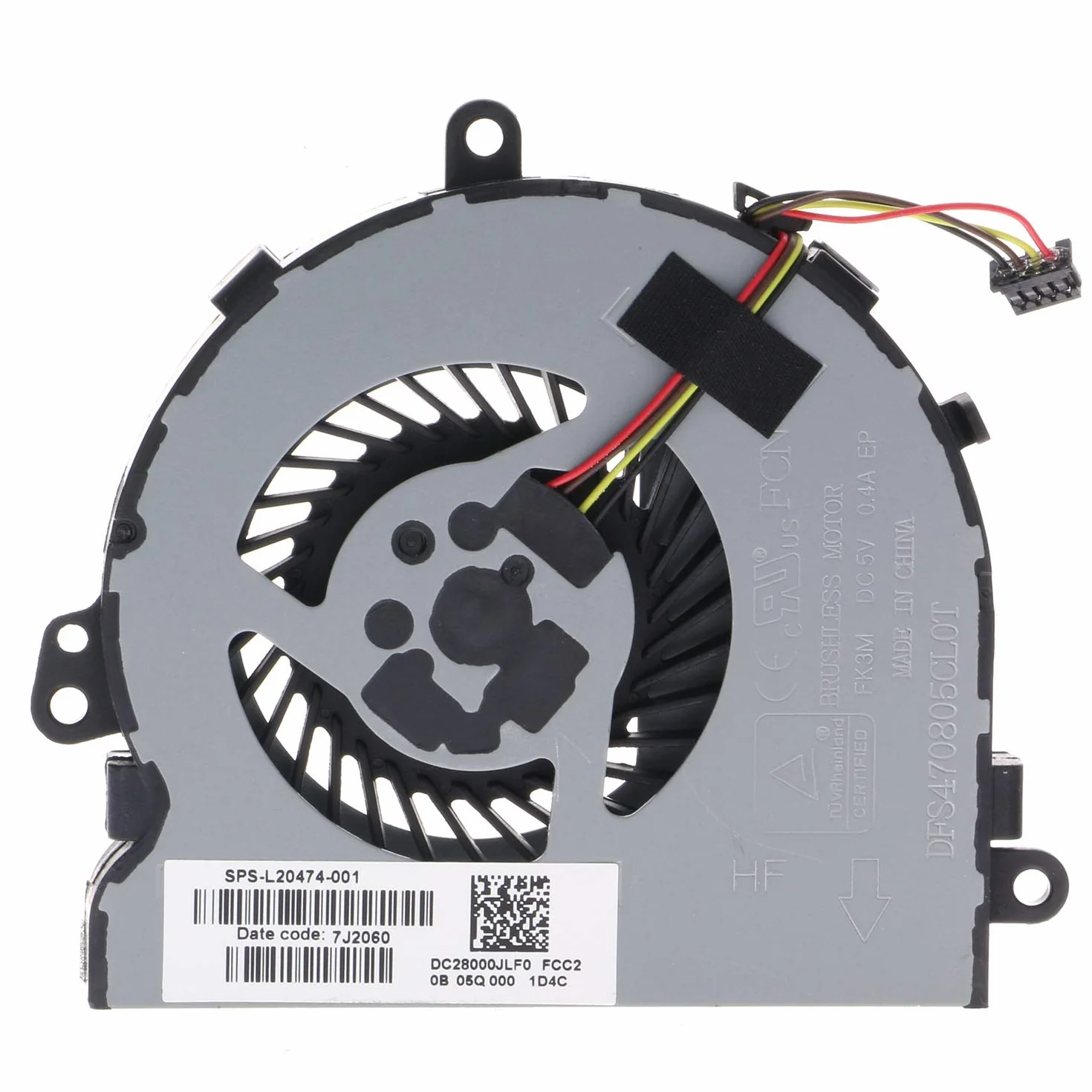 Ventola di raffreddamento CPU per HP 15-DA, 15-DB, 15-DI, 15-DR, 15Q-DX, 15T-DS, 250, 255, 256 G7 L20474-001