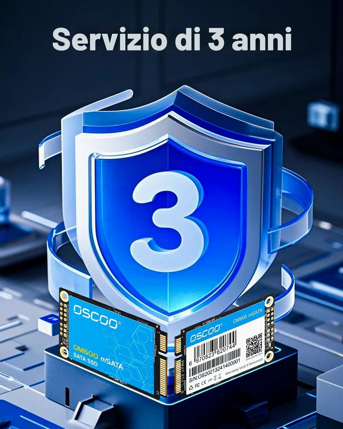 2TB mSATA SSD – Unità SSD Interna SATA III 6Gbps, fino a 550MB/s, memoria Flash 3D TLC | Soluzione ideale per laptop, Ultrabook, POS, server – OM600 | Fino a 550 MB/s in lettura/520 MB/s in scrittura, 3D NAND Flash, adatto per computer portatili, ultraboo