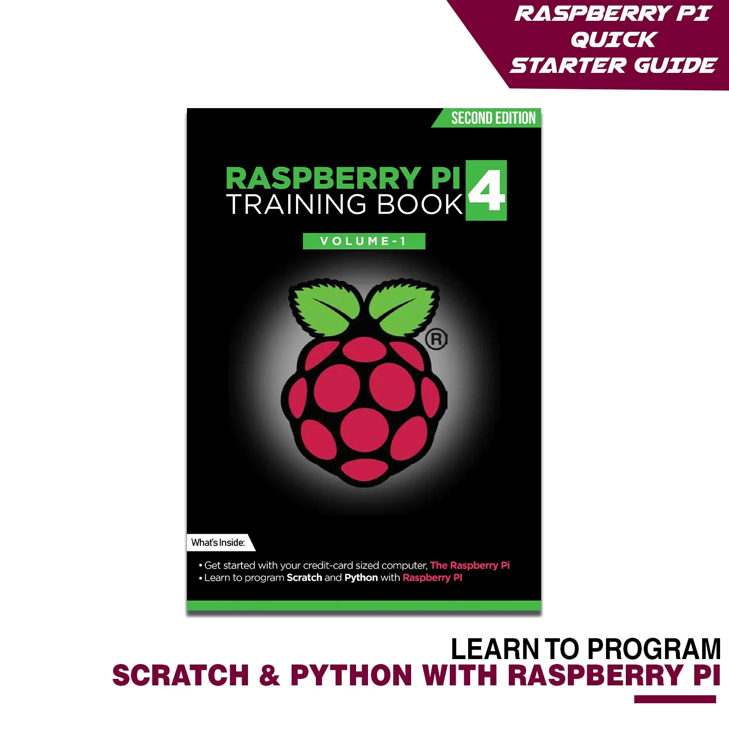 sb components Raspberry Pi 4 Starter Kit (Raspberry Pi 4 Modello B 2GB, Nero Protezione Accesso a tutte le porte, Alimentatore, Cavo Micro HDMI e Scheda MicroSD da 64 GB)