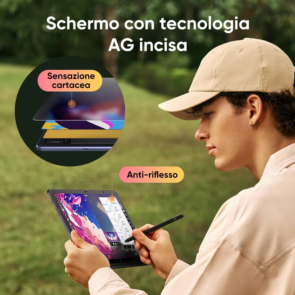 XPPen Tavoletta grafica con schermo autonoma da 12 pollici, Magic Drawing Pad, risoluzione 2K, 16384 livelli di pressione, gamma di colori 77% NTSC, 109% sRGB, 256GB ROM, Fotocamera, Display Doppio