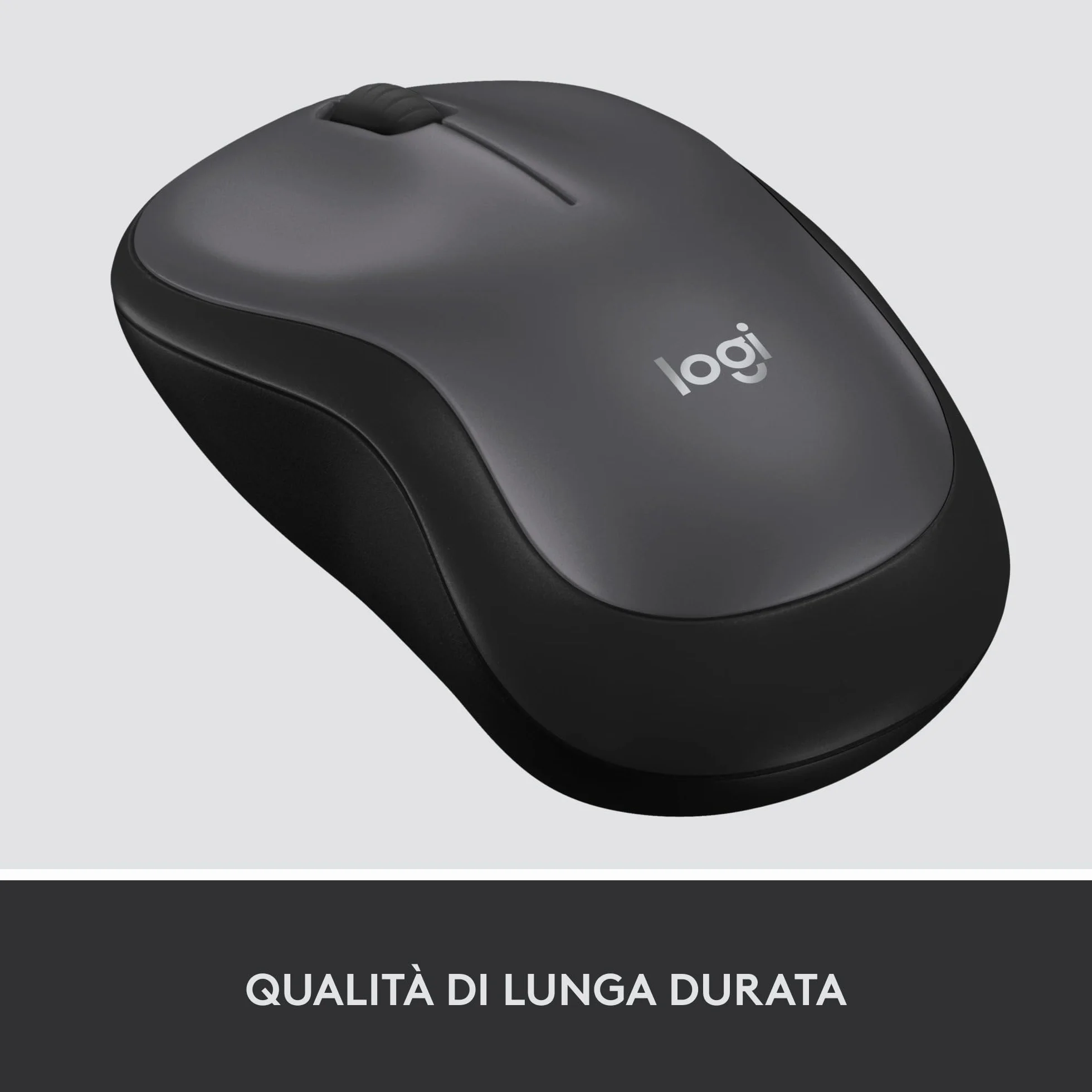 Logitech M220 SILENT Mouse Wireless, 2,4 GHz con Ricevitore USB, Tracciamento Ottico 1000 DPI, Durata Batteria di 18 Mesi, Ambidestro, Compatibile con PC, Mac, Laptop - Grigio