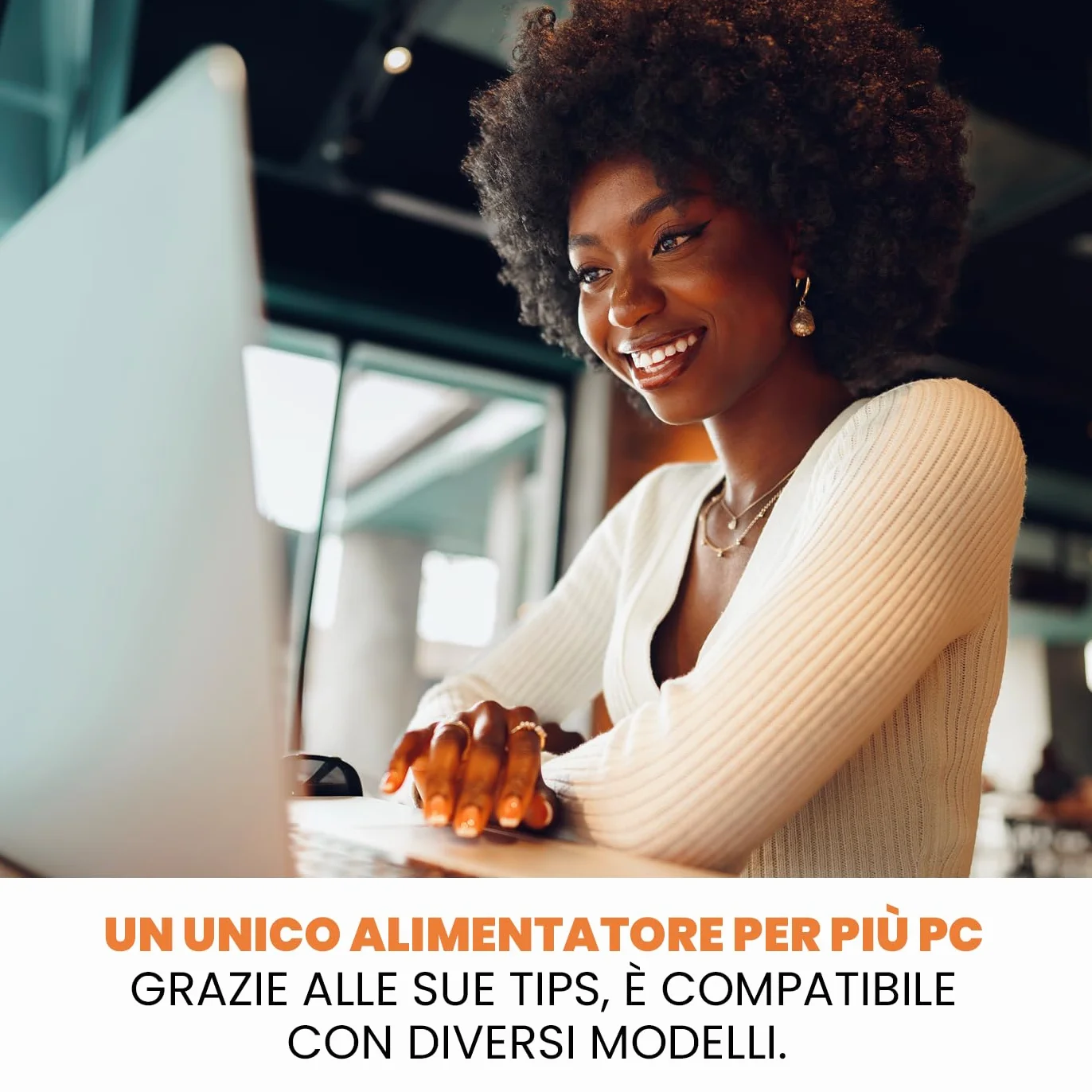 Alimentatore compatibile (65W Universale PC) rapido universale x dispositivi HP/LENOVO/ACER/ASUS/TOSHIBA/DELL/MEDION/SONY/Fujitsu/SAMSUNG/Packard Bell/MSI/IBM /.