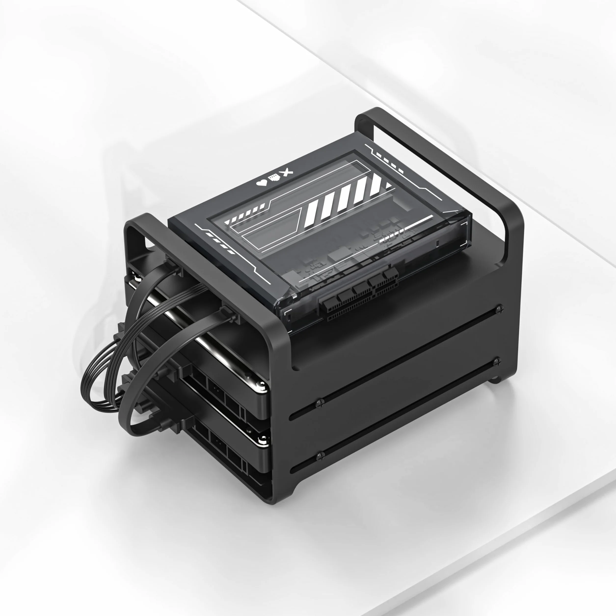 zimablade Vassoio rack HDD a 2 alloggiamenti, Zimaboard e altre unità di archiviazione doppie da 3,5 pollici, rack di montaggio per unità disco rigido con design in lega di alluminio
