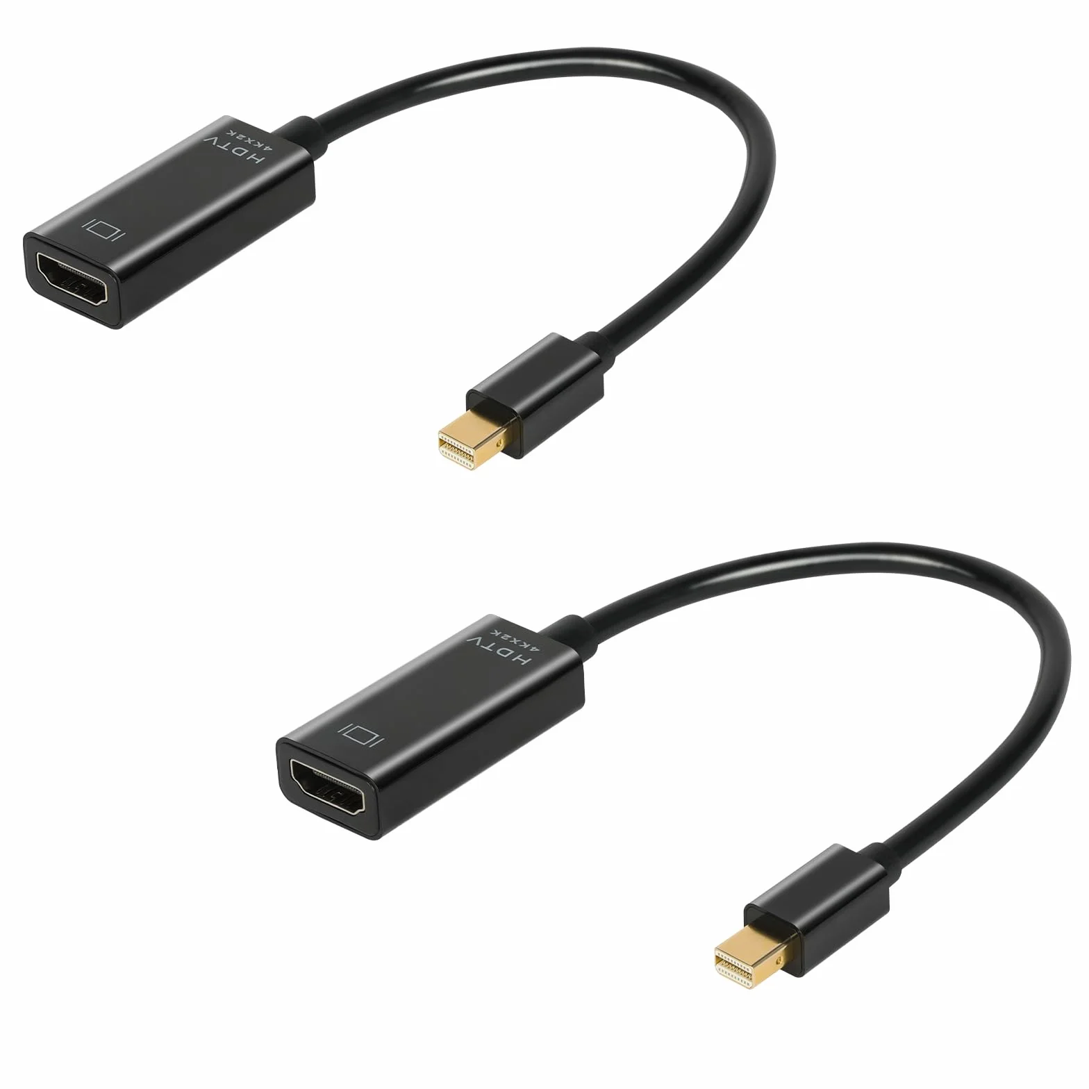 AXFEE 2 adattatori Mini DisplayPort a HDMI unidirezionali, compatibili per laptop, PC, monitor, TV, proiettore