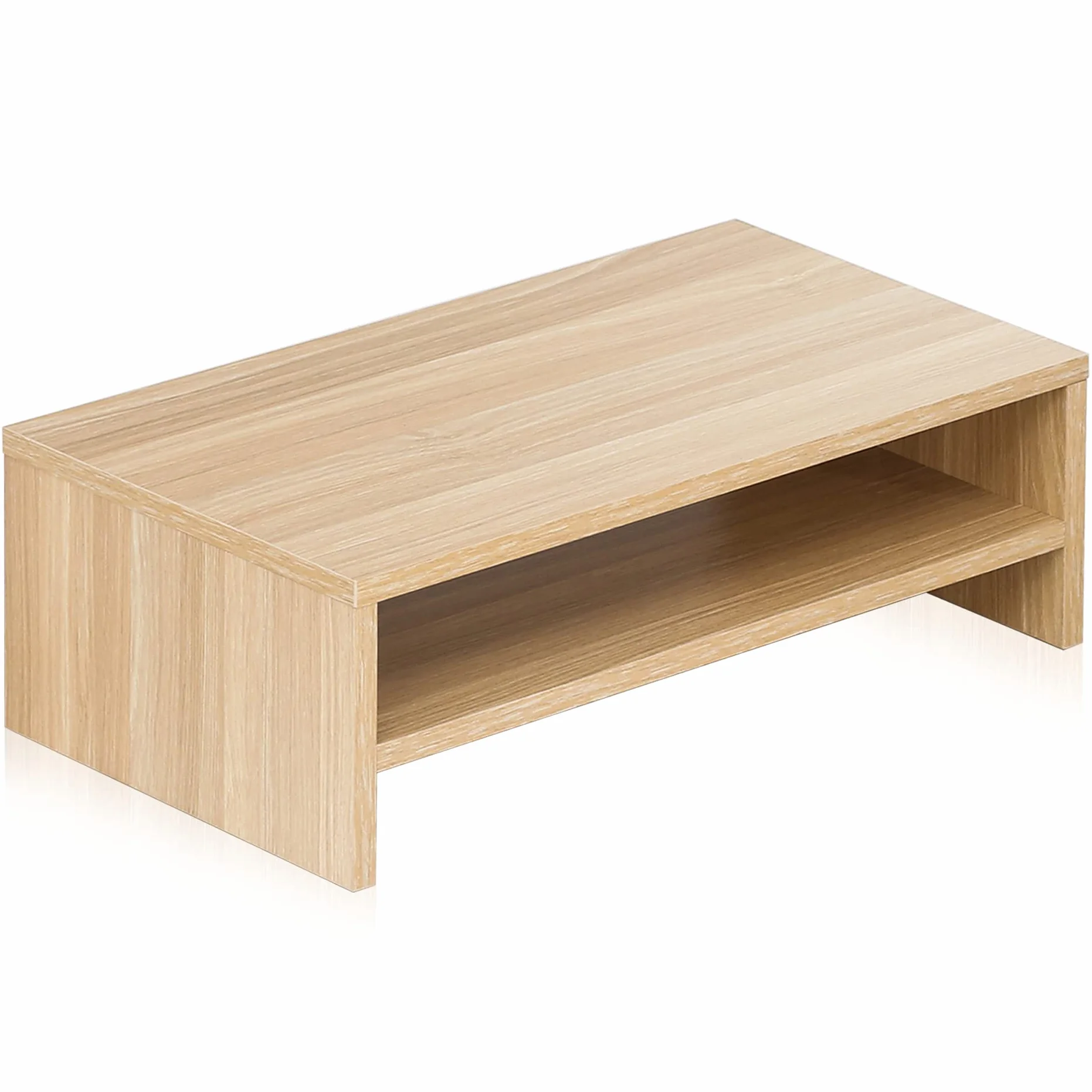 FITUEYES Supporto Monitor Supporto per Monitor in Legno a 2 Strati L42,5xW23,5xH14cm (Giallo) DT204201WO