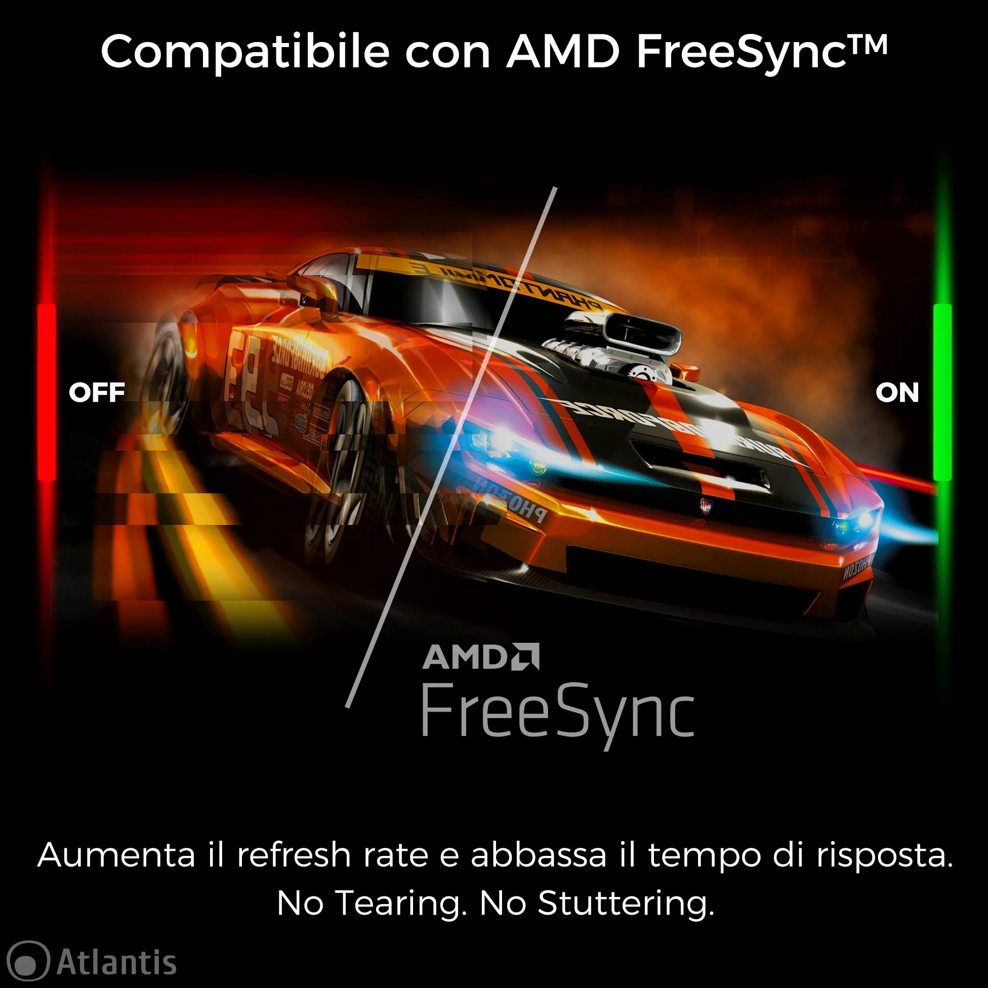 Atlantis Monitor 27 pollici Gaming 100Hz, schermo 27", Full HD 1920x1080, VGA HDMI e DP, MULTIMEDIALE,FreeSync,alzabile inclinabile, pivot risposta 5ms,Contrasto 1000:1,Angolo 178/178,Cavo HDMI e DP