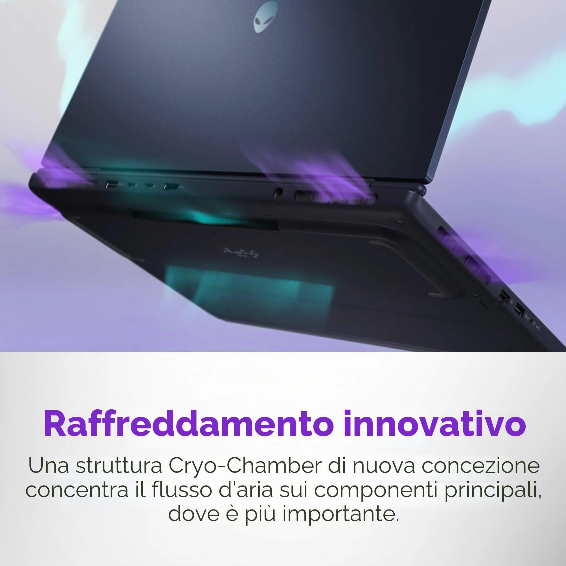 Alienware 16 Aurora Laptop da gioco AC16250-16" WQXGA 120 Hz, processore Intel Core 7-240H, RAM DDR5 16 GB, SSD da 1 TB, scheda grafica NVIDIA GeForce RTX 5050 8 GB, Windows 11 Home