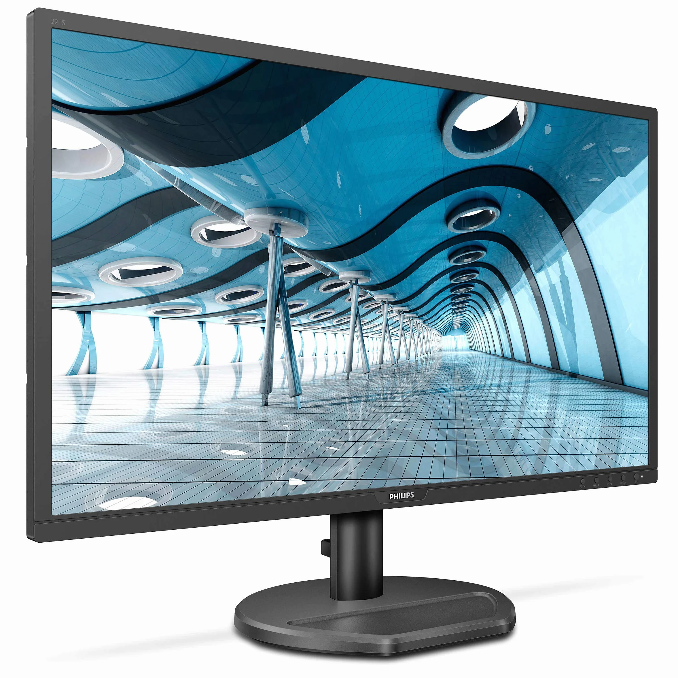 Philips - MMD Monitors Italia Gaming Monitor 221S8LDAB, 22" LED, Full HD, 1 ms, Casse Audio Integrate, HDMI, DVI, VGA, Low Blue Light Protezione Occhi, Flicker Free, VESA, Nero