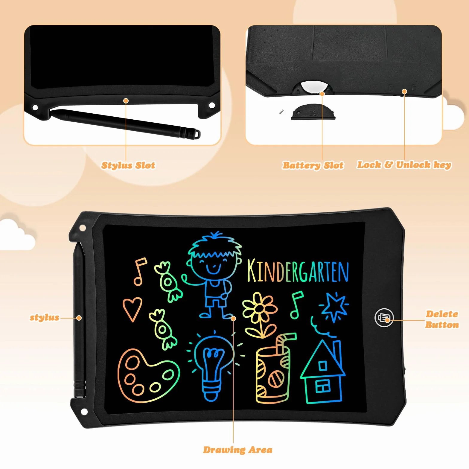 Giochi Bambini 3 4 5 6 7 8 9 Anni,Cimetech Regalo Bambino 8,5 Pollici Tablet Cancellabile Tavoletta Grafica Giocattoli Calendario Avvento 2025 Regali Natale