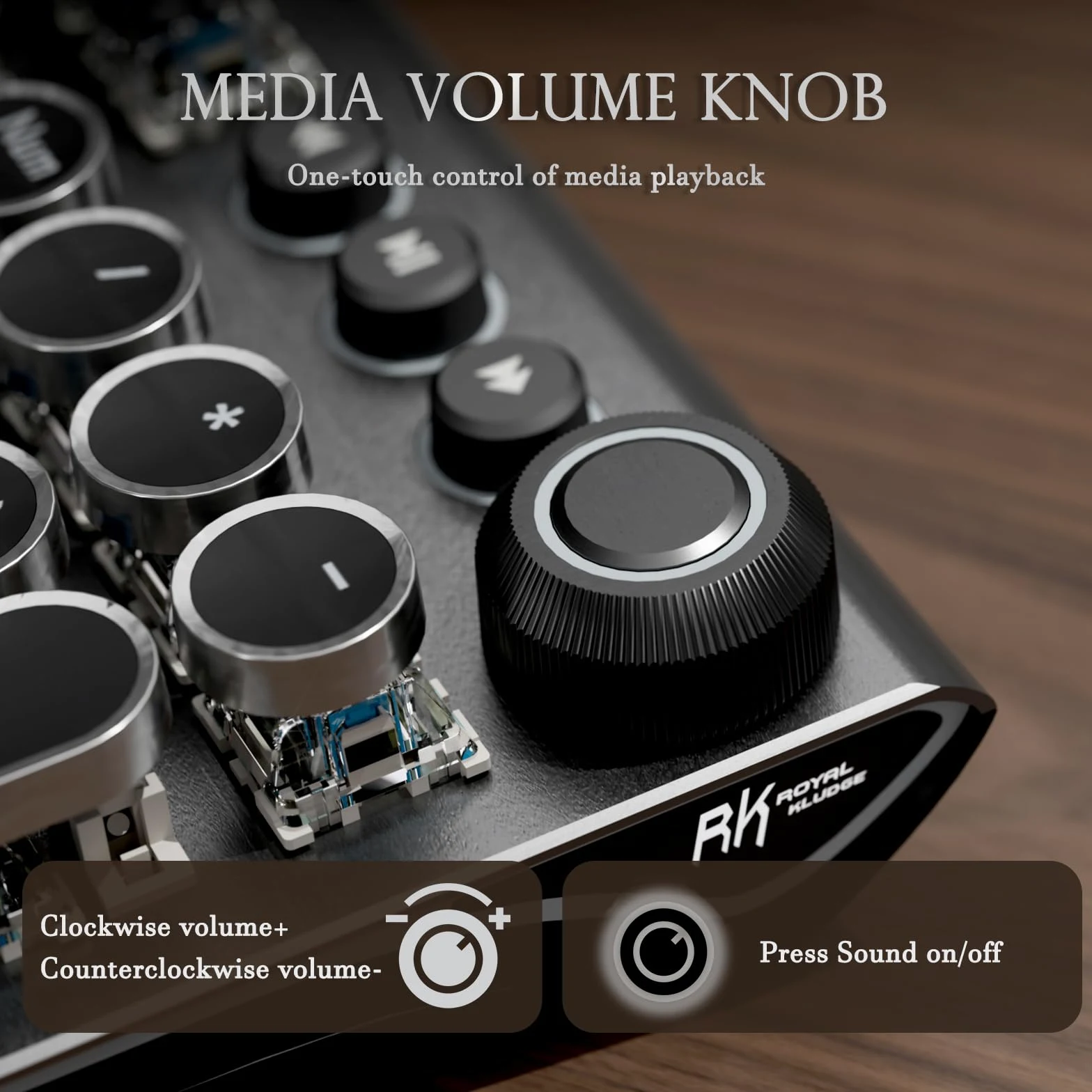 RK ROYAL KLUDGE Tastiera da gioco RKX108, interruttore blu, grigio ombra