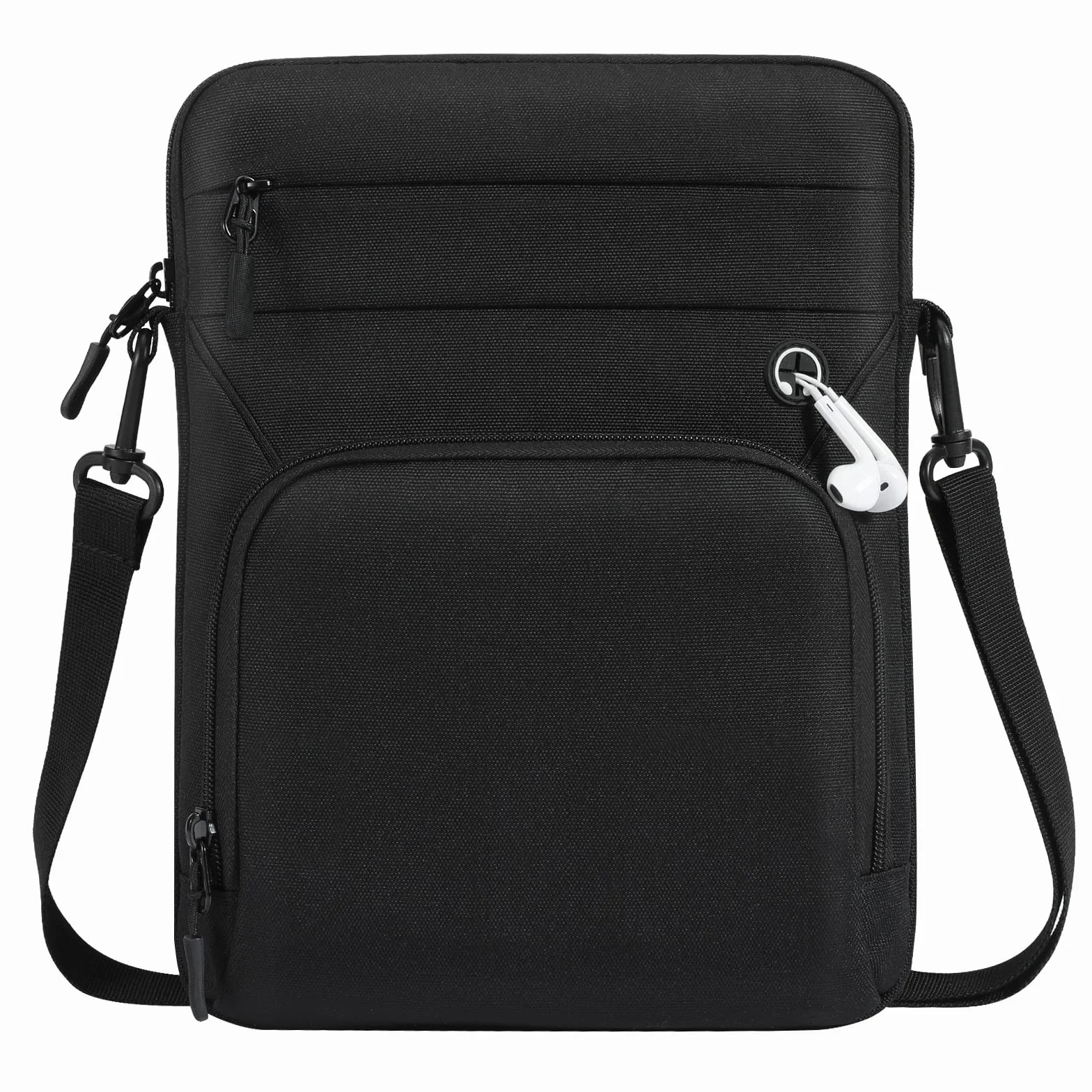 Dadanism 9-11" Custodia Borsa per Tablet con Tracolla per iPad (A16) 11", iPad Air M4 M3/Pro M5 M4 11", iPad 10a Gen/Air 5 10,9", iPad 9/8/7a Gen 10,2", Galaxy Tab A11+ 11", Tab M11 11", Nero