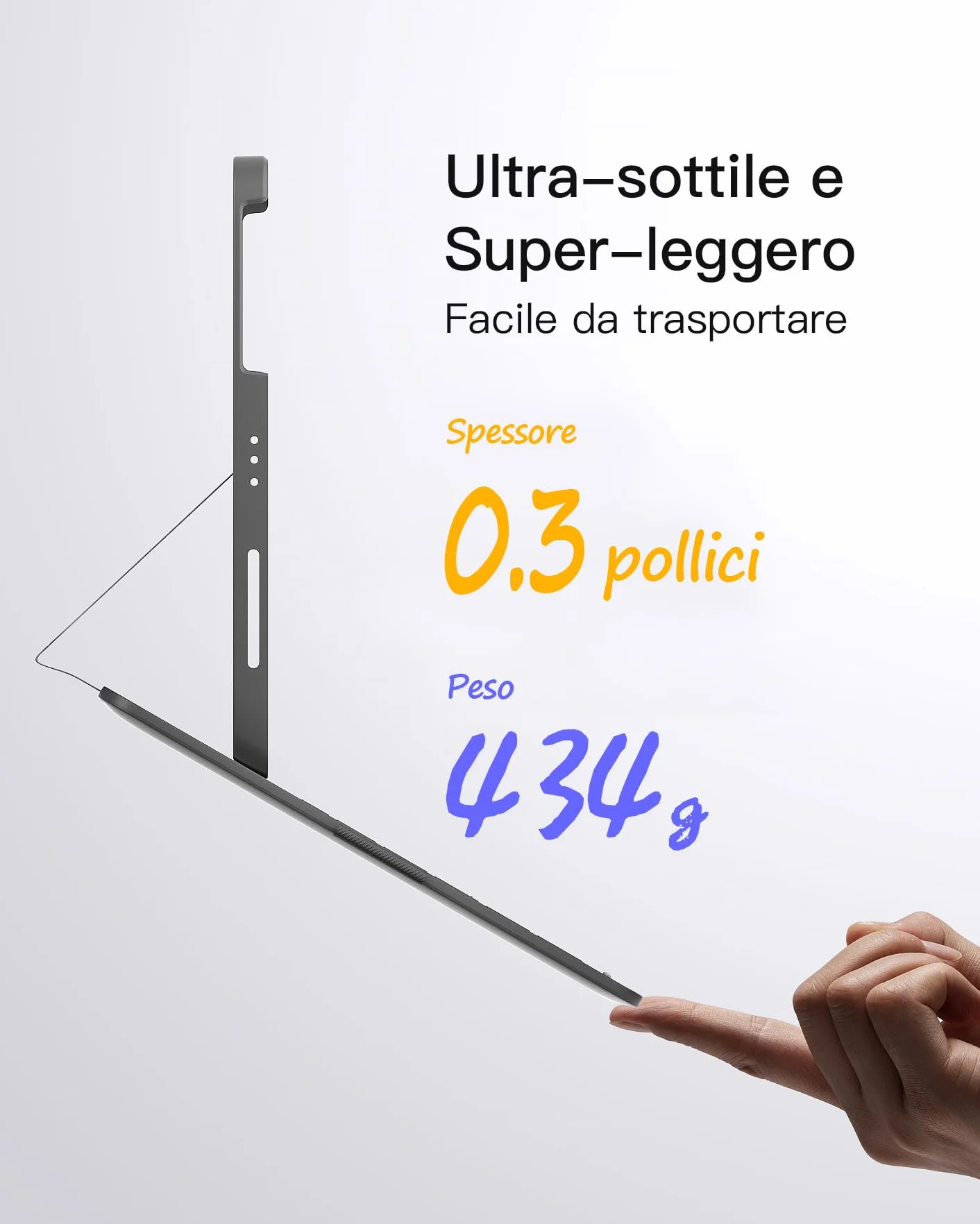 Inateck Air Tap Custodia con tastiera per iPad 10 gen, 11 gen A16 2025, Air 11 M4/M3/M2(2026/2025/2024), Air 5/4, Pro 11 (4/3/2/1), QWERTZ, tastiera ultra leggera con portapenne，BK2007 Grigio