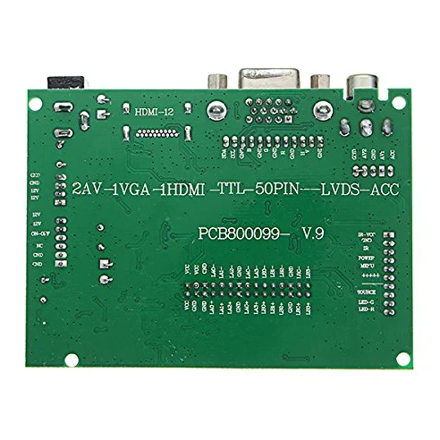 Touch Screen Lcd 1024X600 Da 9 Pollici + Scheda Driver Hdmi/Vga Per Raspberry Pi