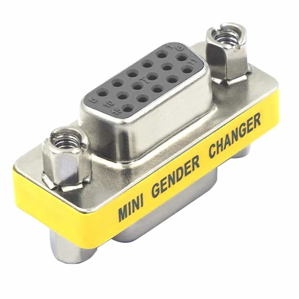 REY Adattatore VGA D-Sub HDB15 femmina - femmina 15 pin