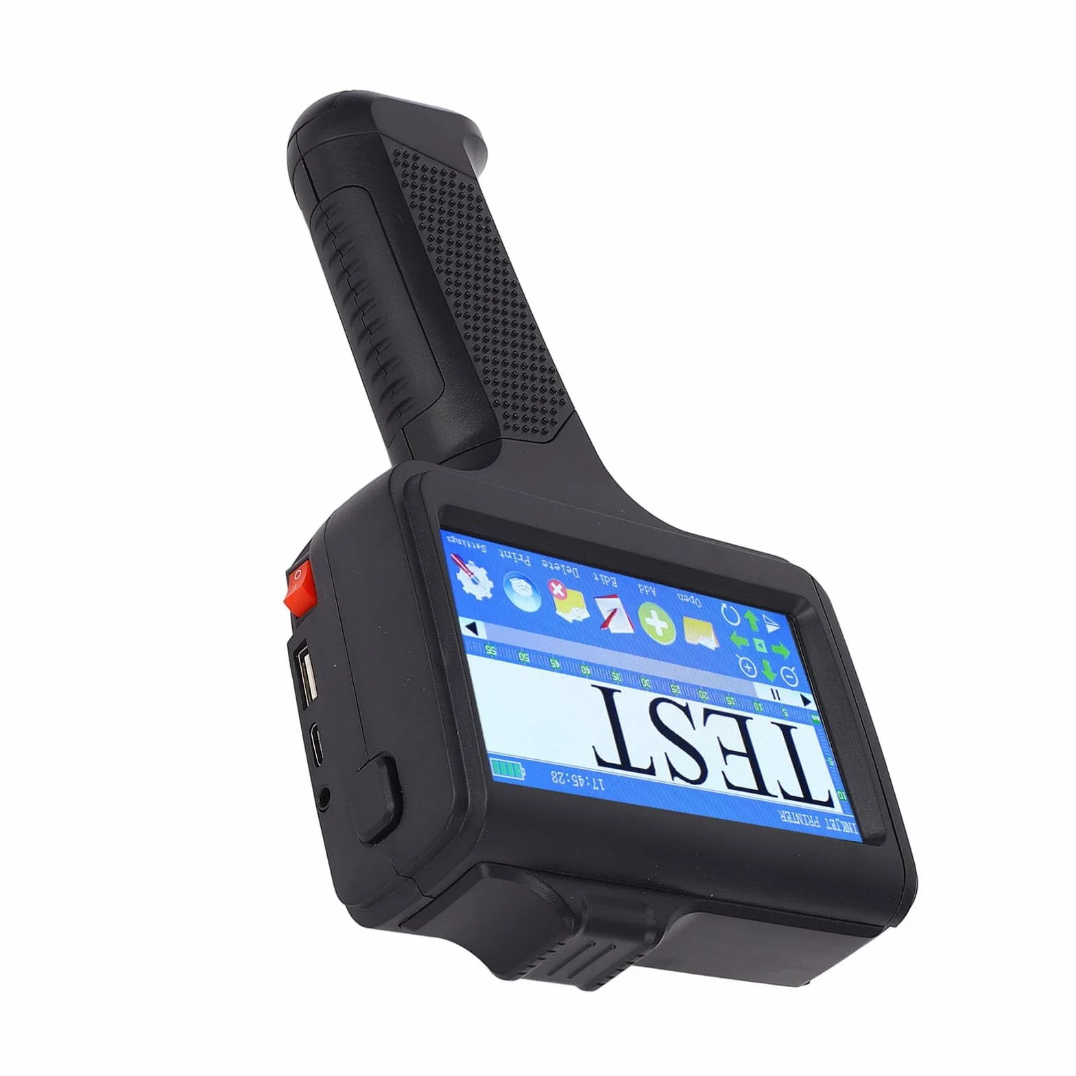 Stampante a Getto D'Inchiostro Portatile, Codificatore Regolabile 12,7 mm con Cartuccia 42 ml per Codice a Barre