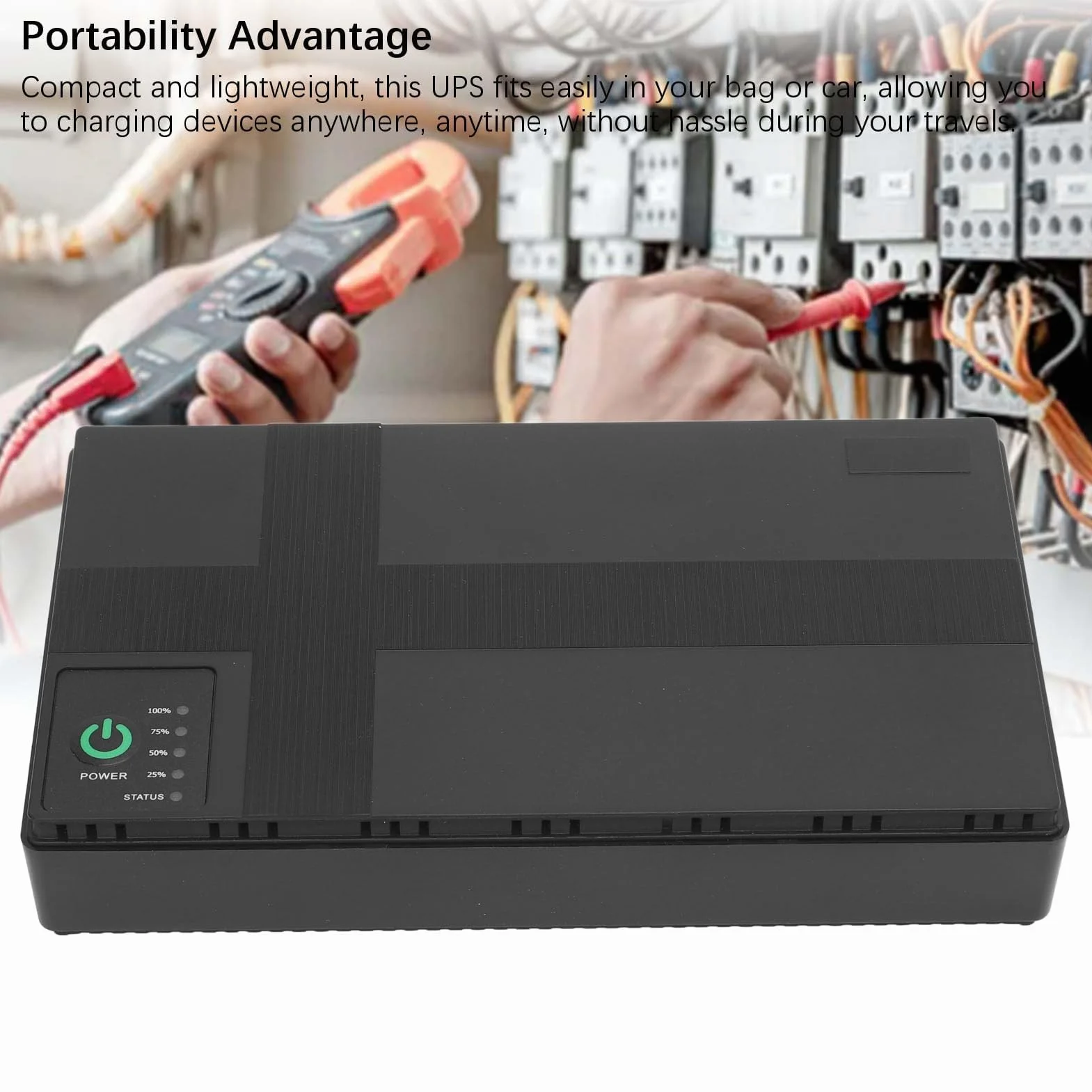 Batteria di Backup UPS 20000 MAh con Protezione Sovraccarico Design Compatto per Router, Modem, Telecamera di Sicurezza, Alimentazione Ininterrotta per Dispositivi (Plug