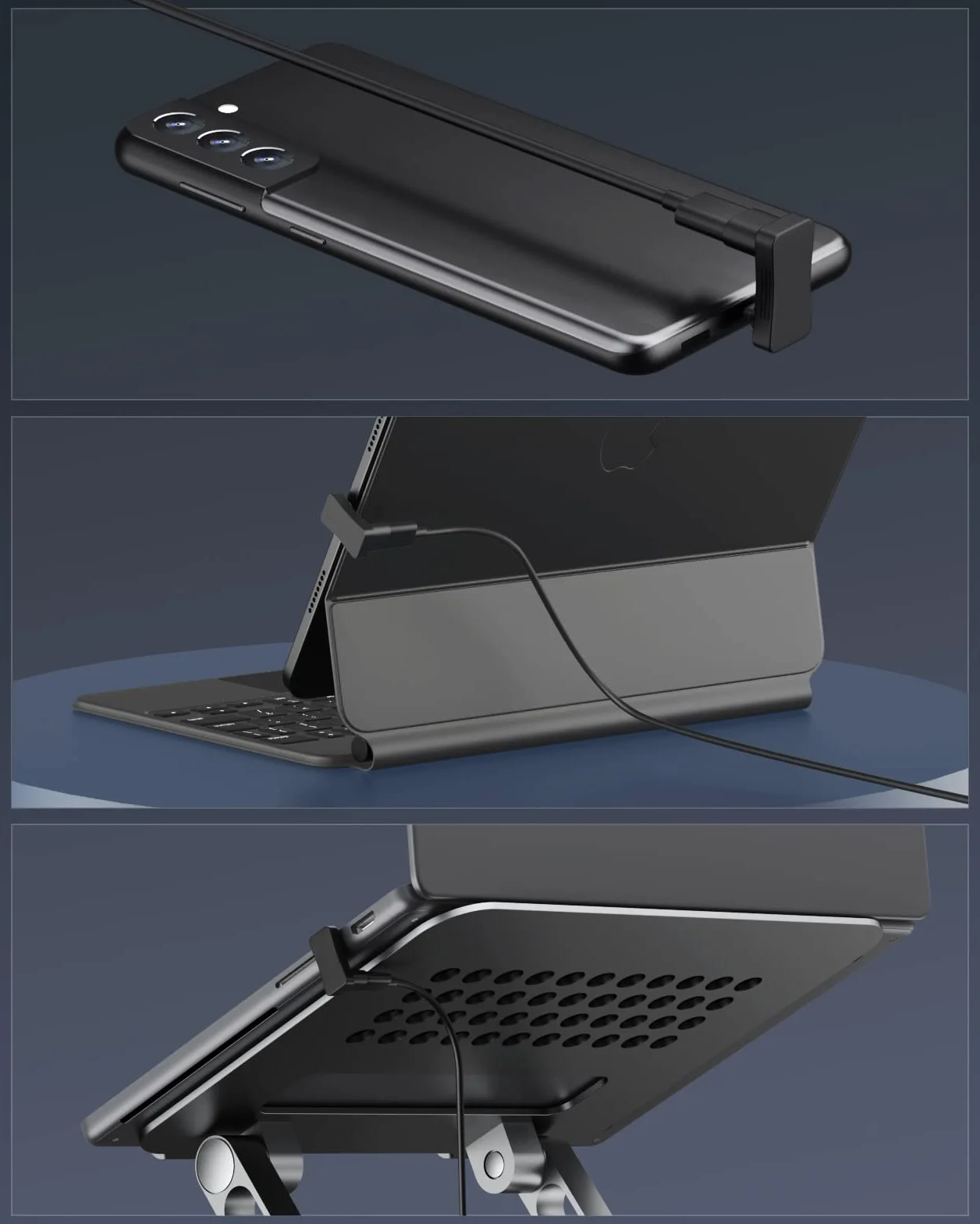 Moko 2 Pezzi Adattatori USB C a USB, 180° Adattatore USB C Maschio a USB-C Femmina a Forma di U, Connettore USB C con Ricarica Rapida per Steam Deck Switch PC Tablet Telefono