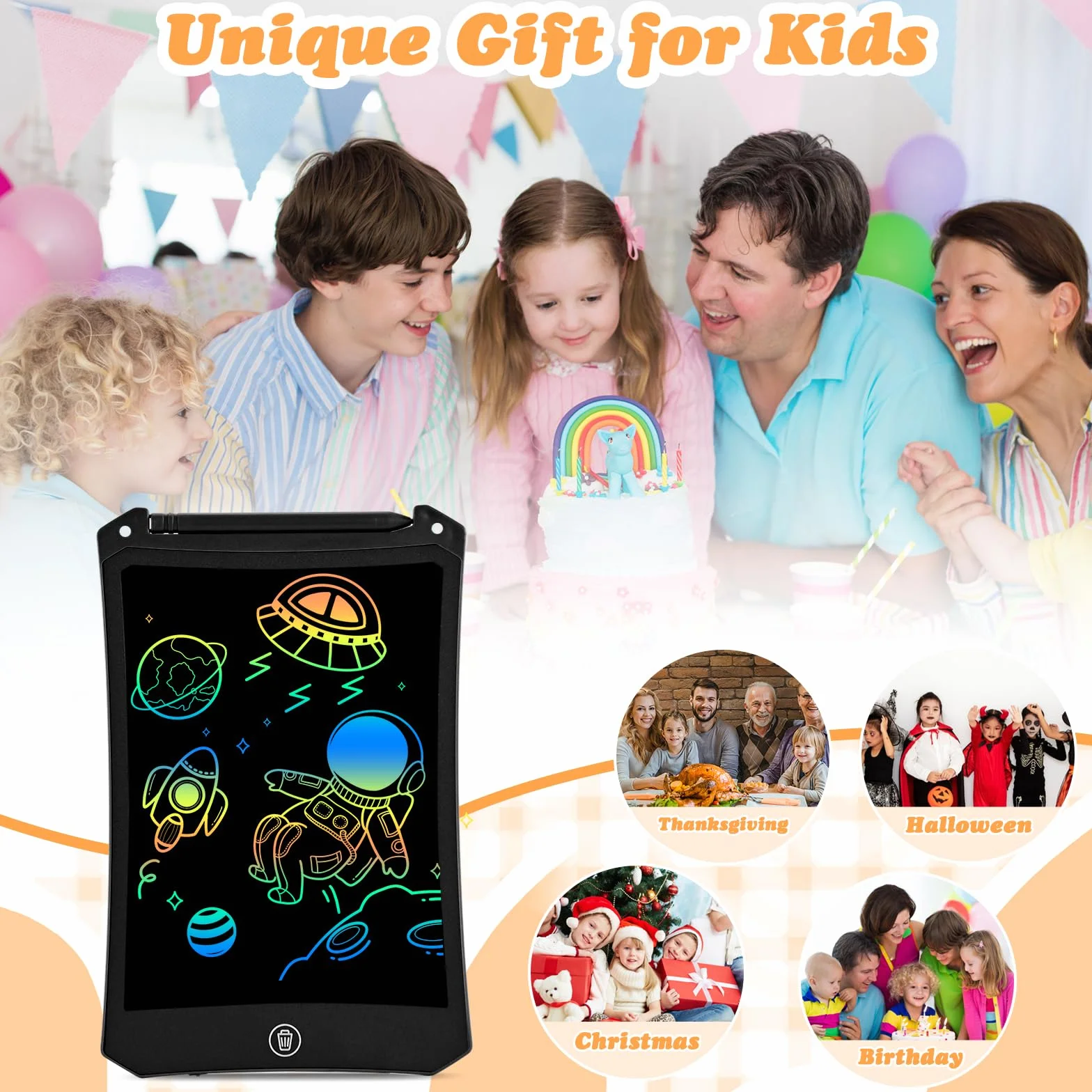 Giochi Bambini 3 4 5 6 7 8 9 Anni,Cimetech Regalo Bambino 8,5 Pollici Tablet Cancellabile Tavoletta Grafica Giocattoli Calendario Avvento 2025 Regali Natale