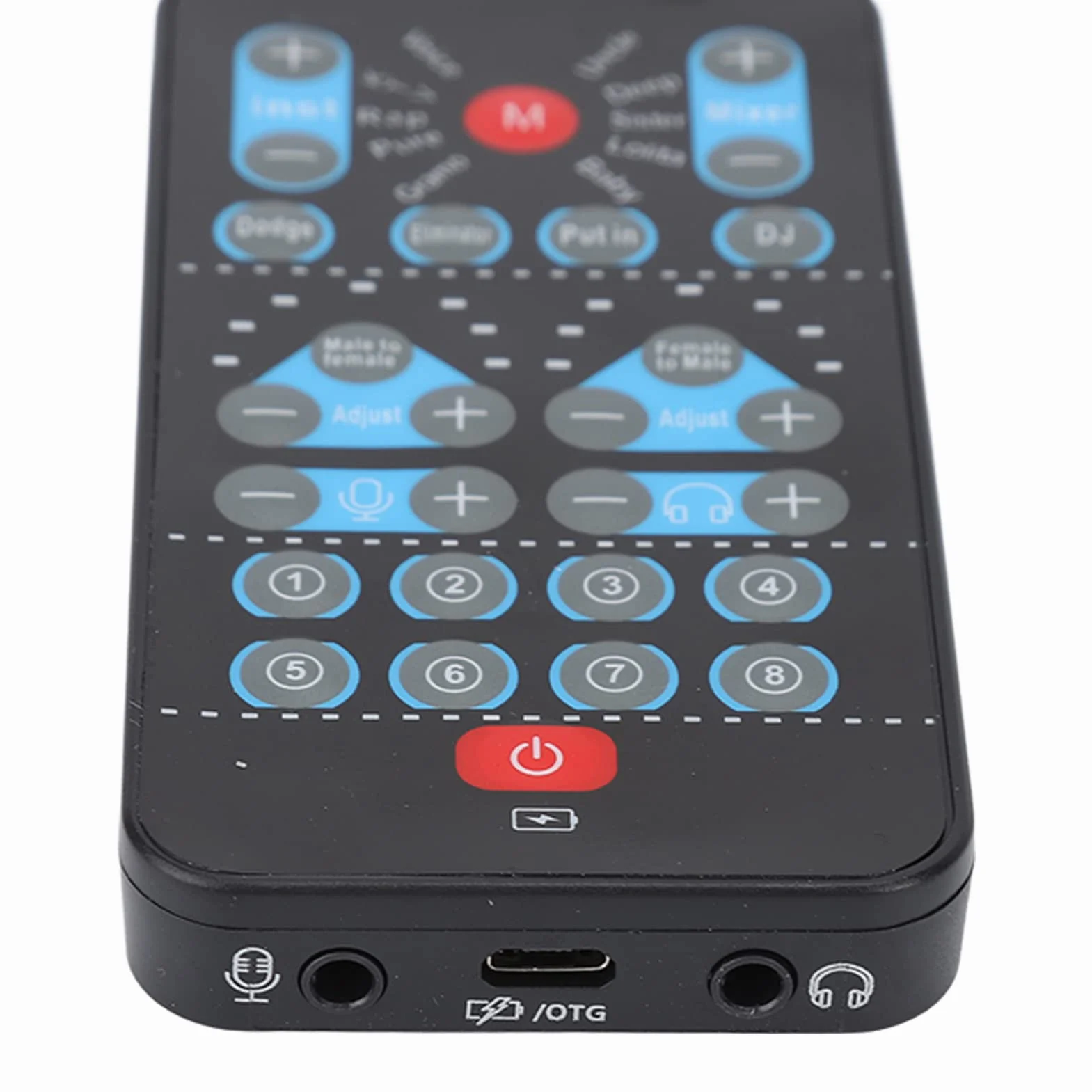 Mini Cambia Voce, 8 Effetti Sonori Supportano L'abbellimento Multilingue, Scheda Audio Portatile per Streaming Live, Telefono Cellulare, Computer