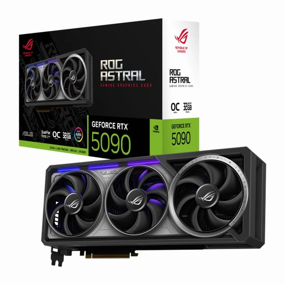 ASUS ROG Astral GeForce RTX 5090 OC Edition Scheda Grafica NVIDIA 32 GB GDDR7 512 bit PCIe 5.0 4 Ventole Assiali Nera