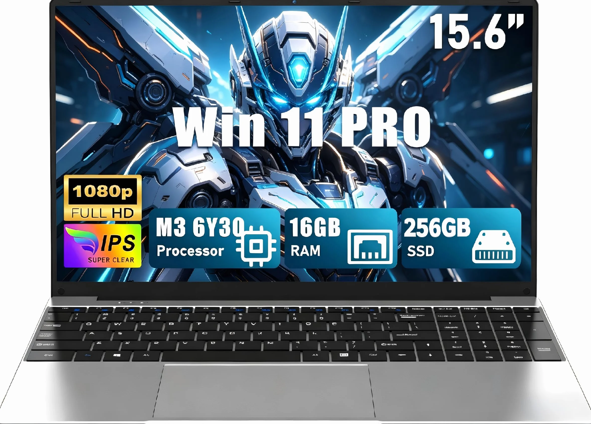 Portatile 15,6 pollici Notebook M3-6Y30 16GB RAM 256GB SSD FHD 1920x1080 Laptop 5000 mAh/38,5 WH