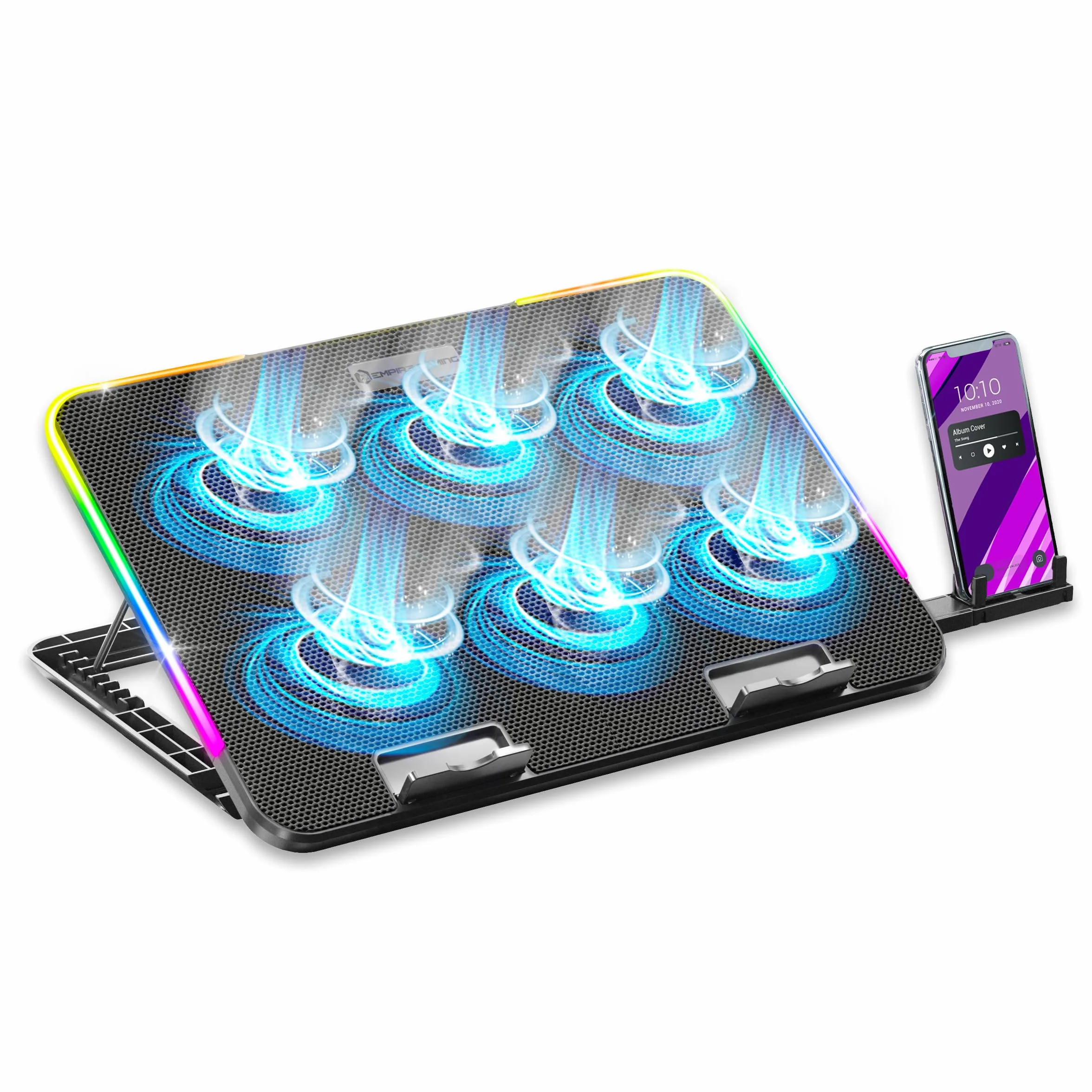 Empire Gaming Guardian C600 Raffreddatore Portatile 12-15.6'' 6 Ventole RGB Regolabile