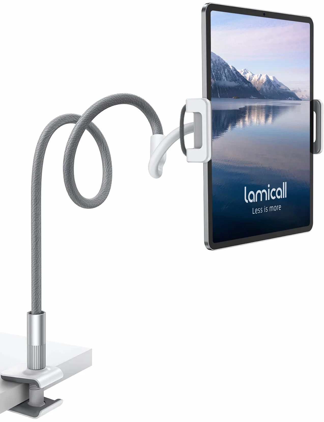 Lamicall Supporto Tablet Collo Oca Regolabile Universale Stand per iPad Pro 10.5 9.7 iPad Air Mini 2 3 4 iPhone Samsung Tab Grigio